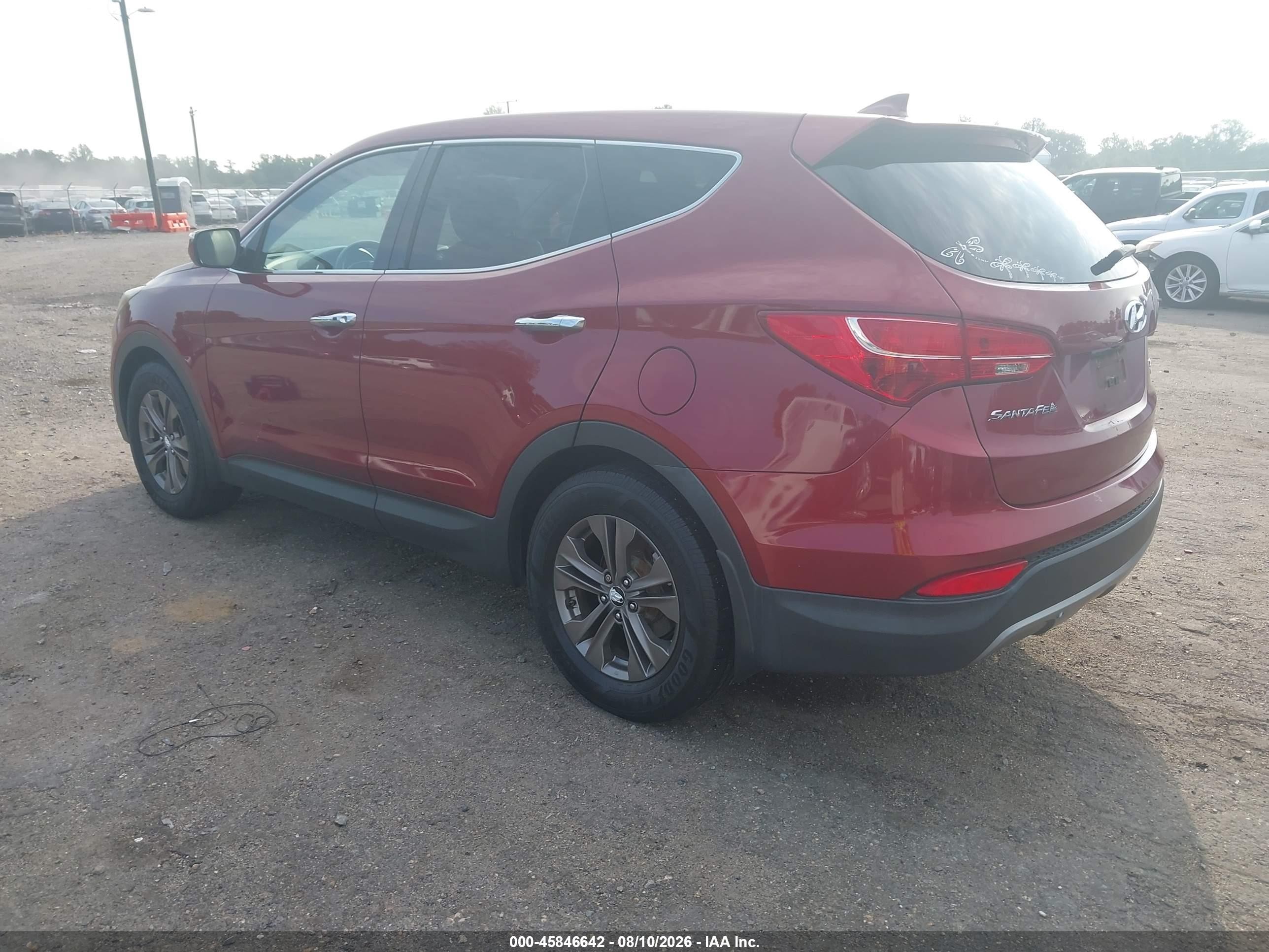 2013 Hyundai Santa Fe Sport Red vin: 5XYZUDLB9DG032316