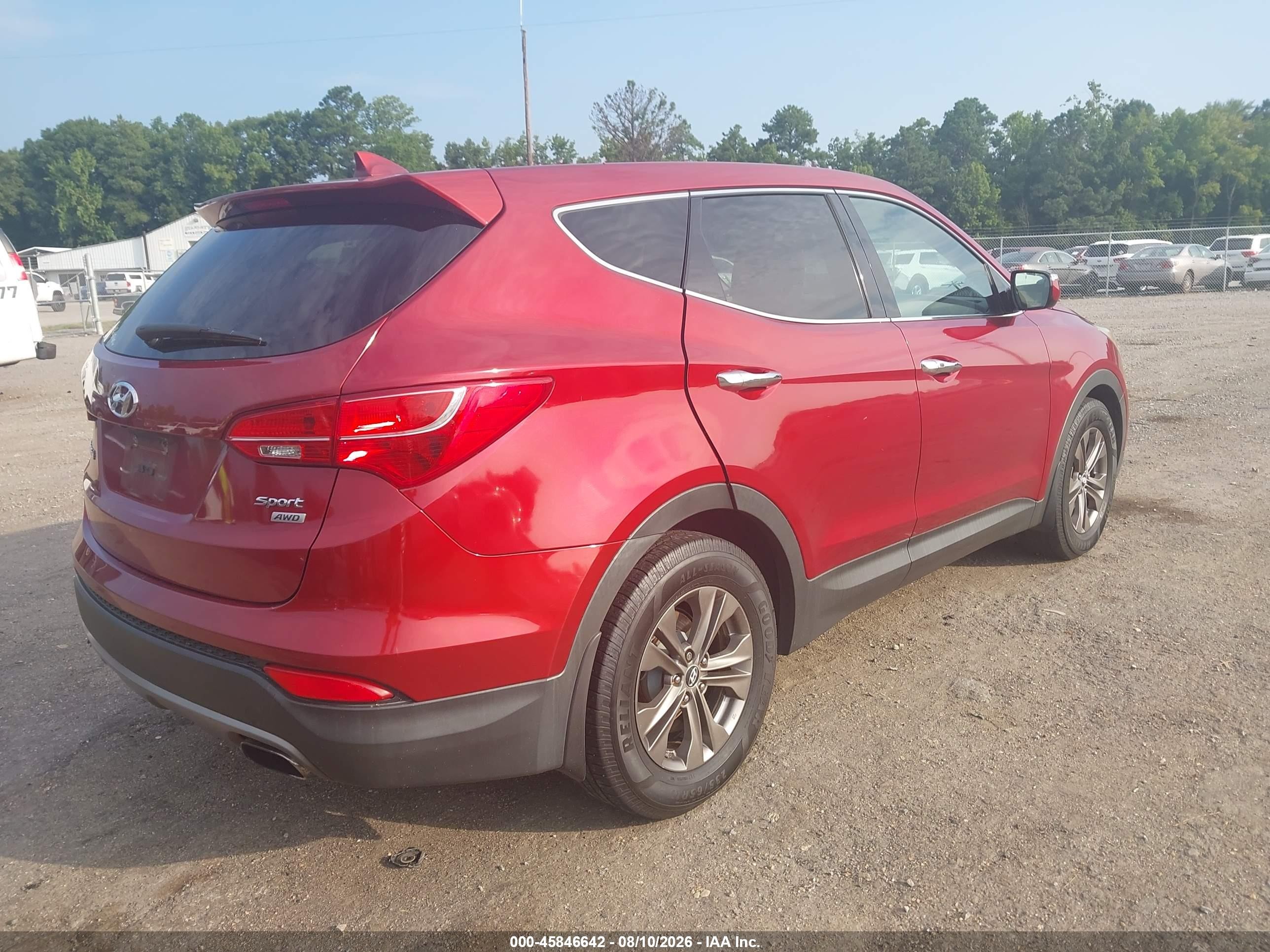 2013 Hyundai Santa Fe Sport Red vin: 5XYZUDLB9DG032316