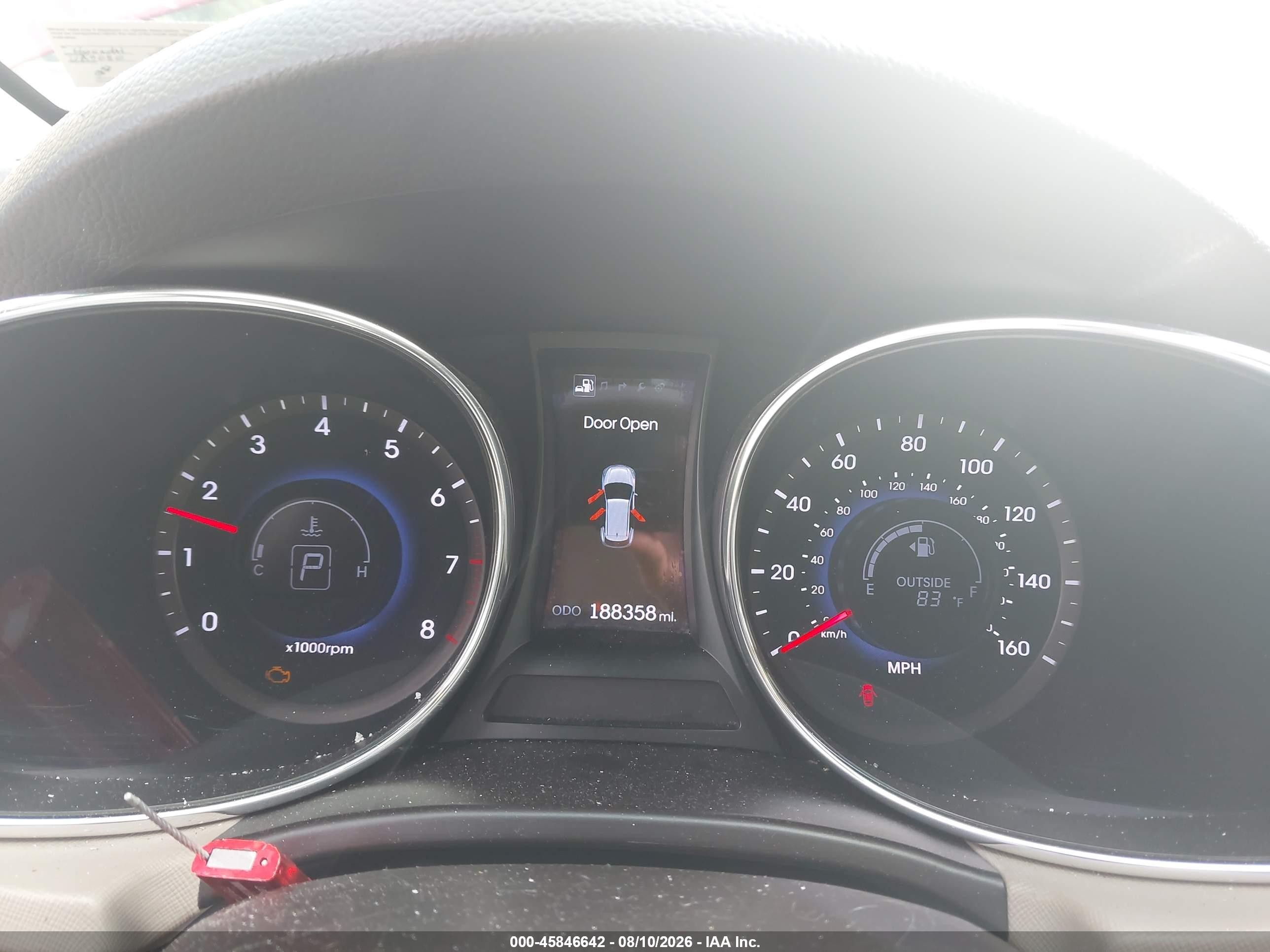 2013 Hyundai Santa Fe Sport Red vin: 5XYZUDLB9DG032316