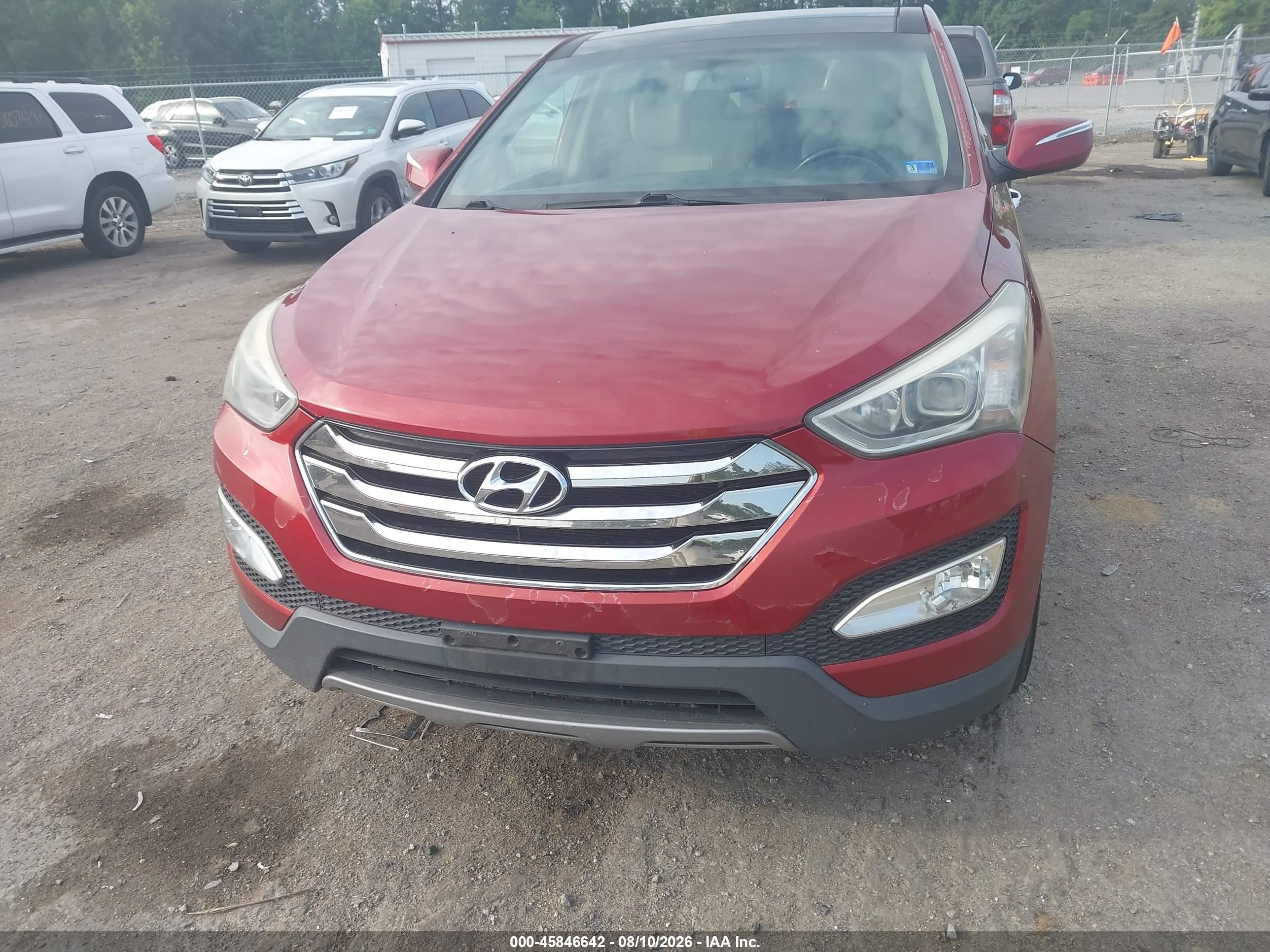 2013 Hyundai Santa Fe Sport Red vin: 5XYZUDLB9DG032316