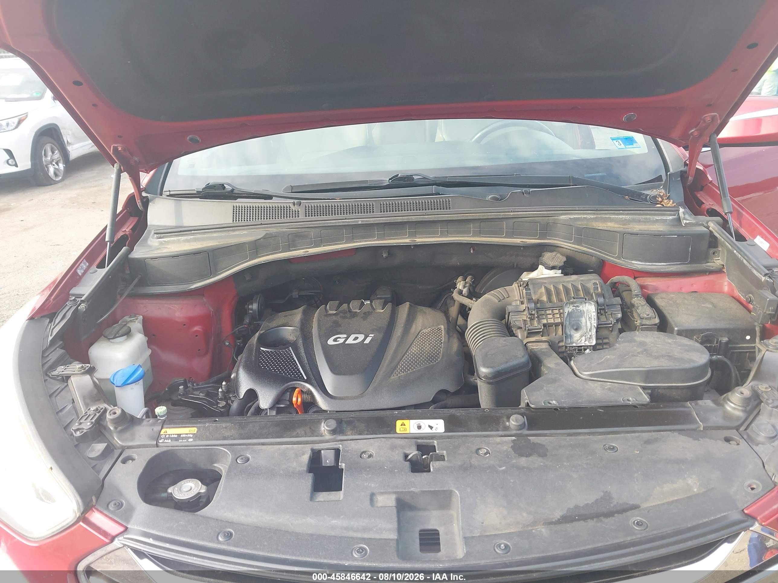2013 Hyundai Santa Fe Sport Red vin: 5XYZUDLB9DG032316