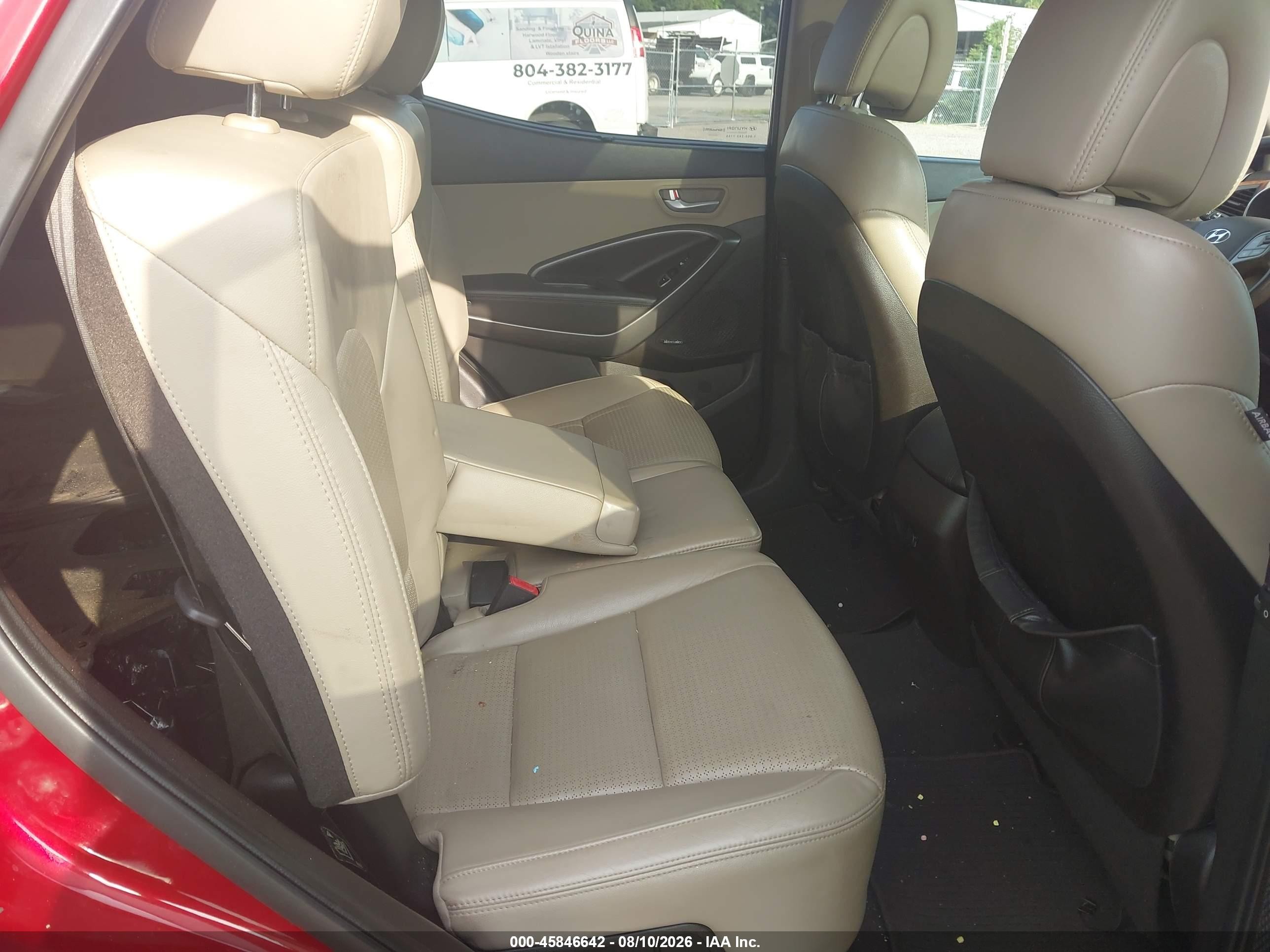 2013 Hyundai Santa Fe Sport Red vin: 5XYZUDLB9DG032316