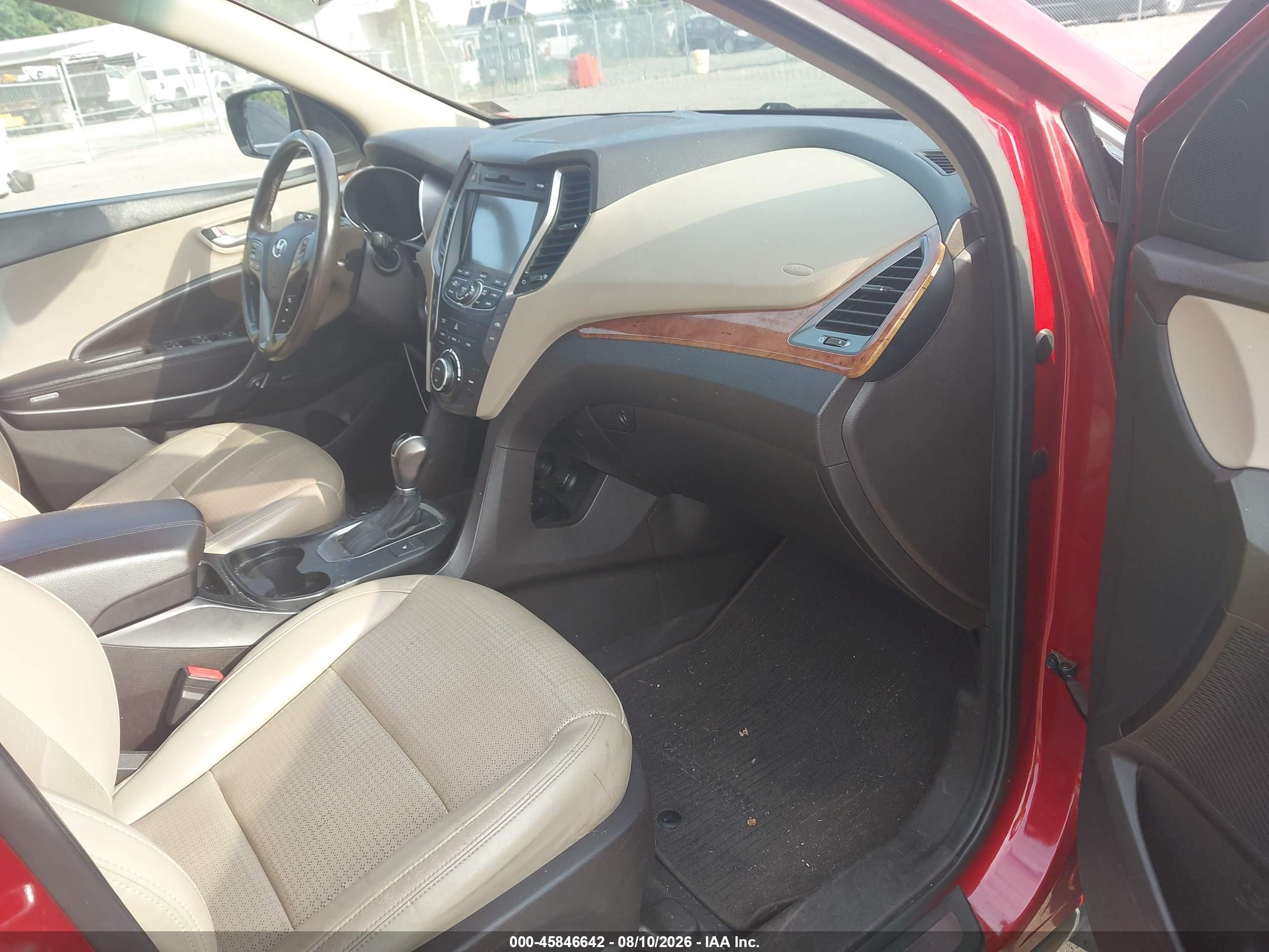 2013 Hyundai Santa Fe Sport Red vin: 5XYZUDLB9DG032316