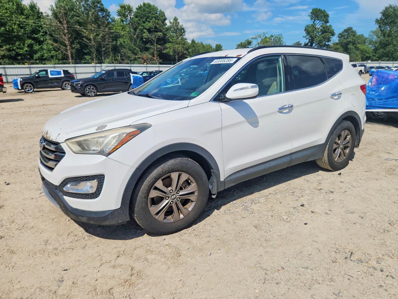 2013 Hyundai Santa Fe Sport 2.4l White vin: 5XYZUDLB9DG056860