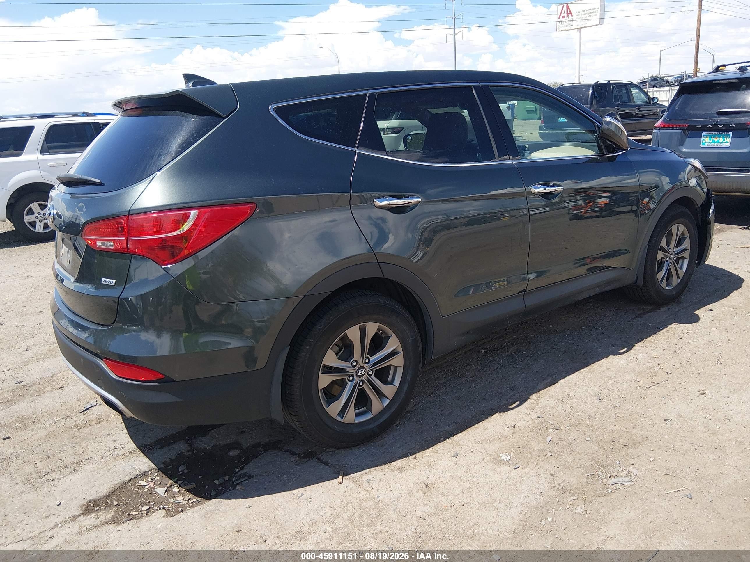 2013 Hyundai Santa Fe Sport Black vin: 5XYZUDLB9DG107371