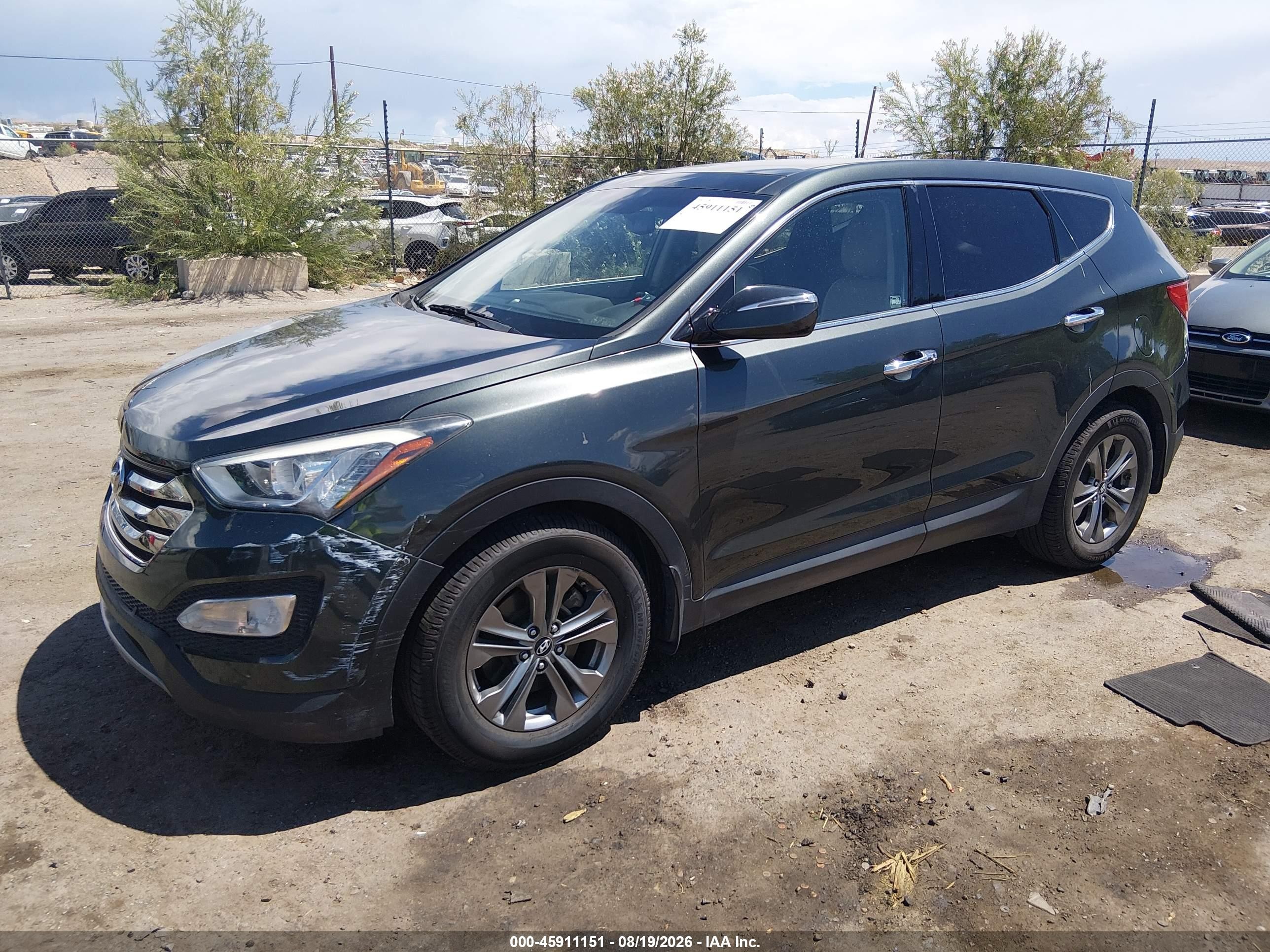 2013 Hyundai Santa Fe Sport Black vin: 5XYZUDLB9DG107371