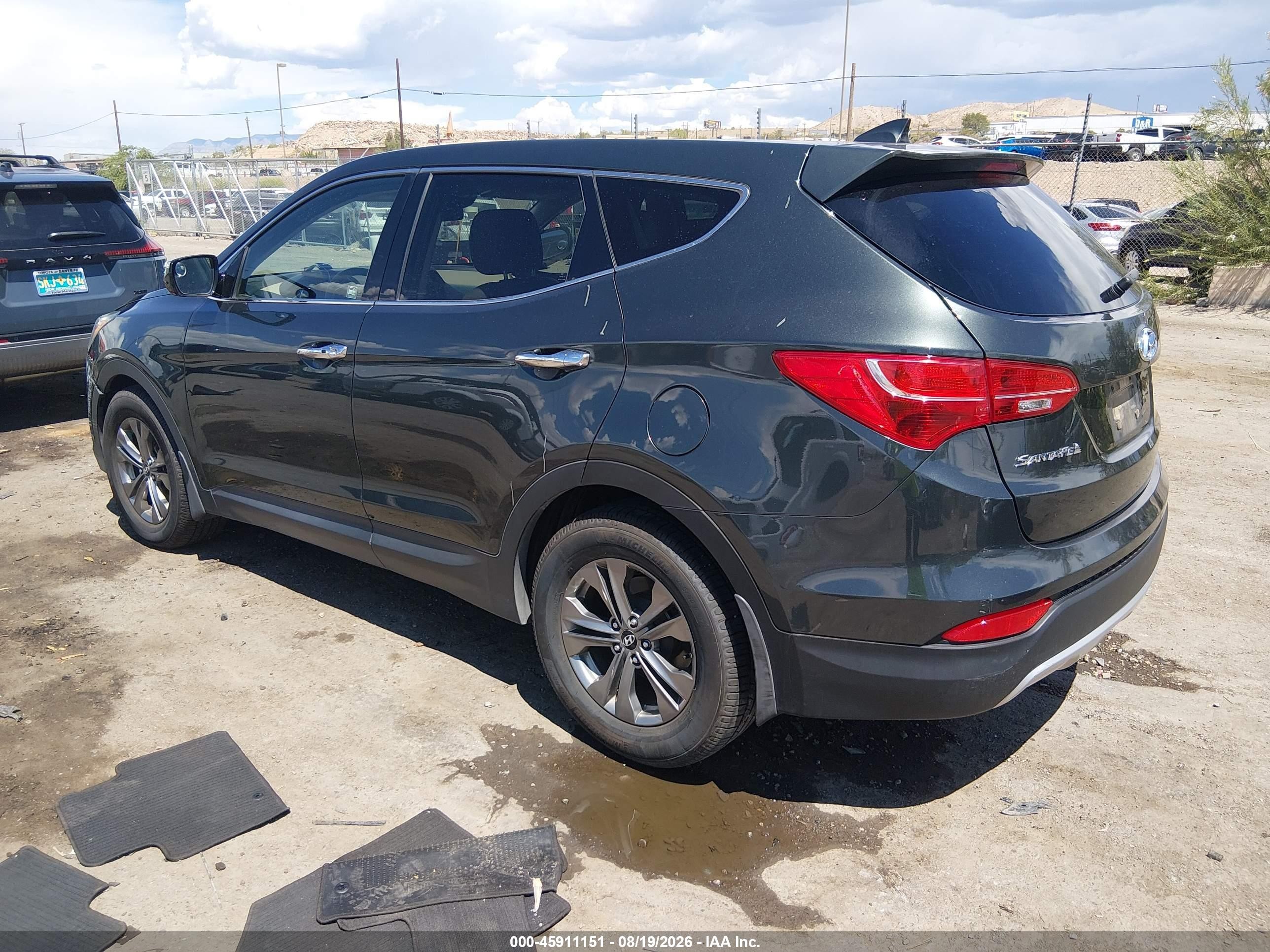 2013 Hyundai Santa Fe Sport Black vin: 5XYZUDLB9DG107371