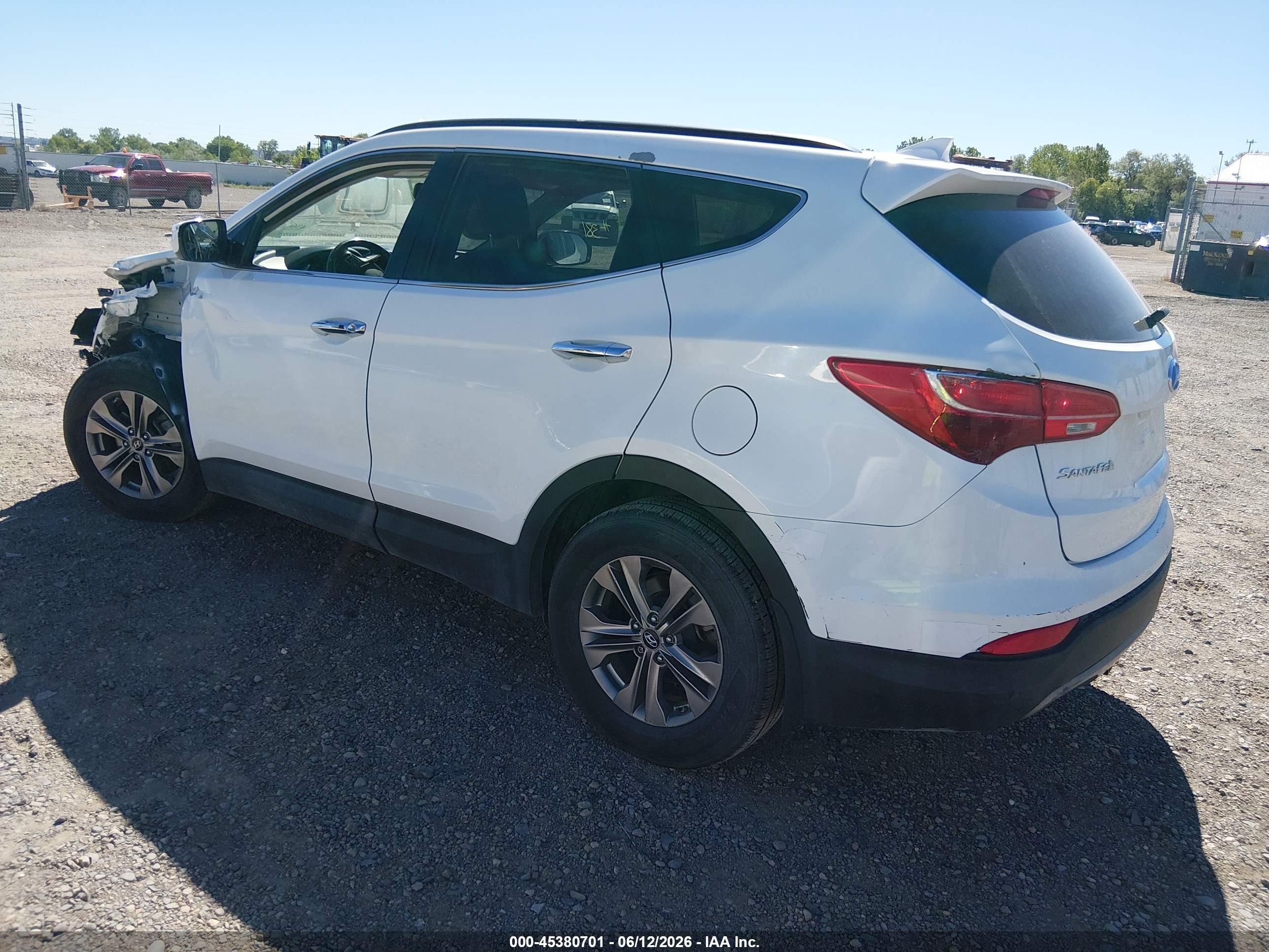 2014 Hyundai Santa Fe Sport 2.4l White vin: 5XYZUDLB9EG156149