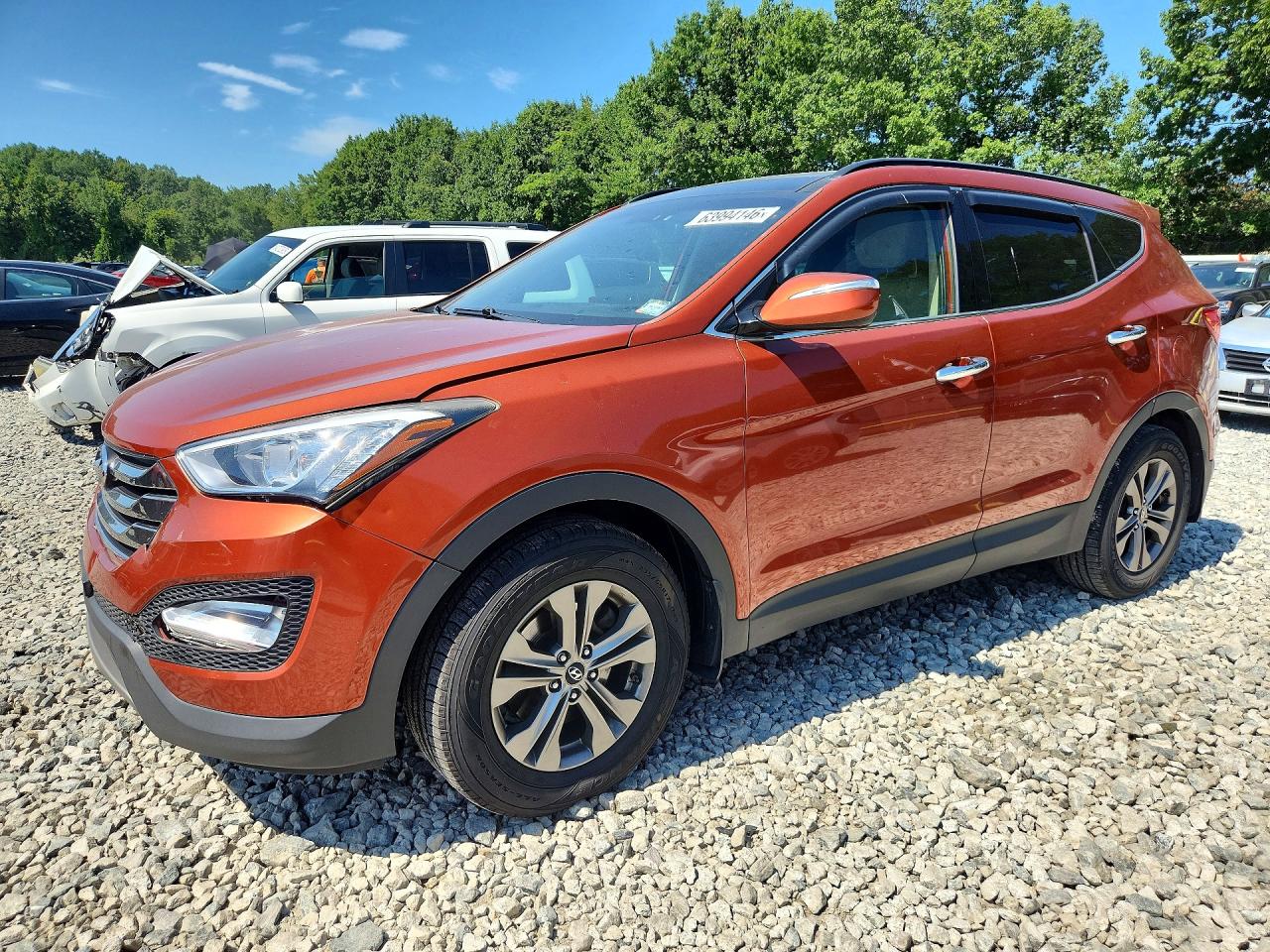 2014 Hyundai Santa Fe Sport 2.4l Orange vin: 5XYZUDLB9EG186266