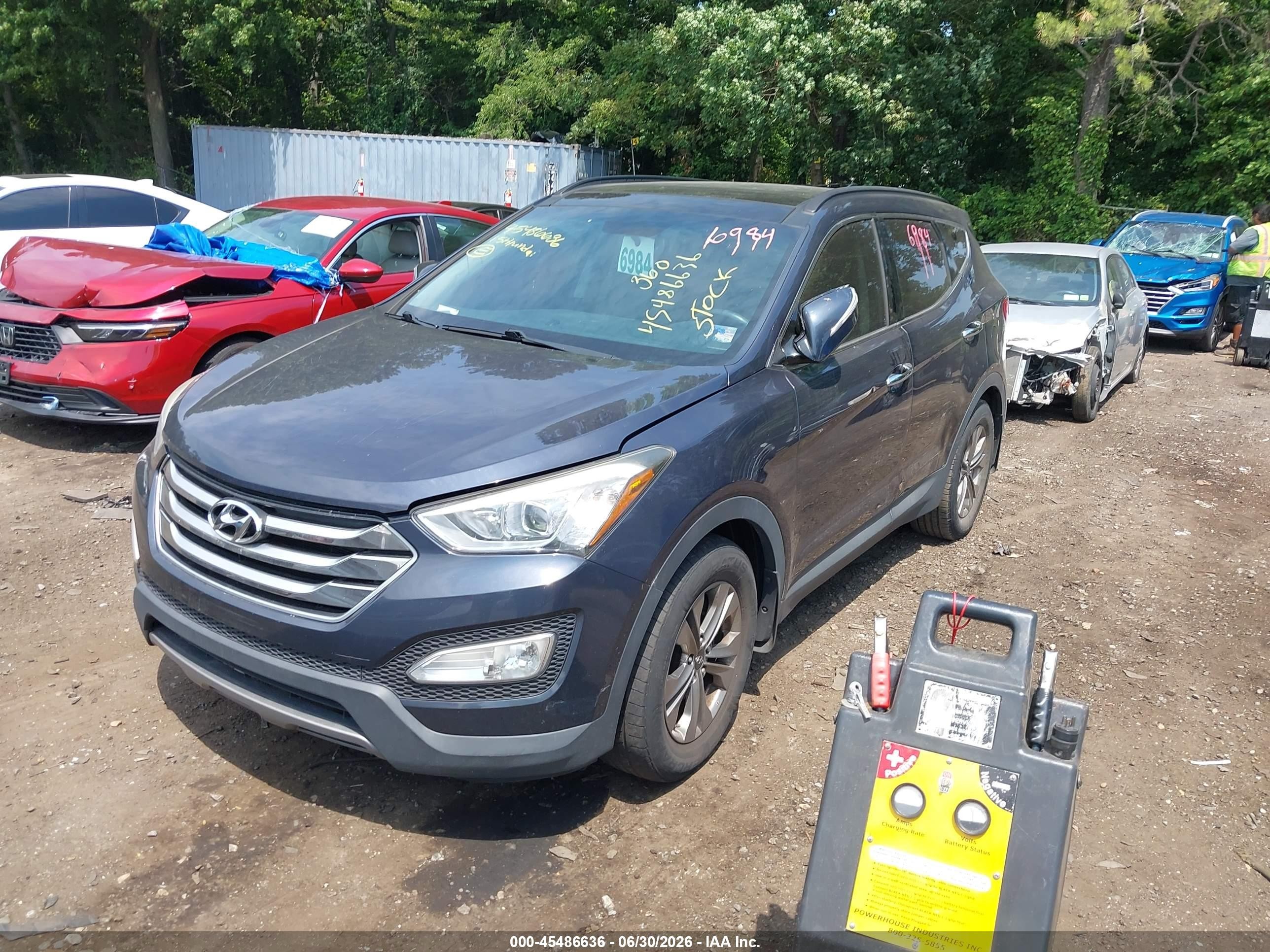 2015 Hyundai Santa Fe Sport 2.4l Gray vin: 5XYZUDLB9FG275241