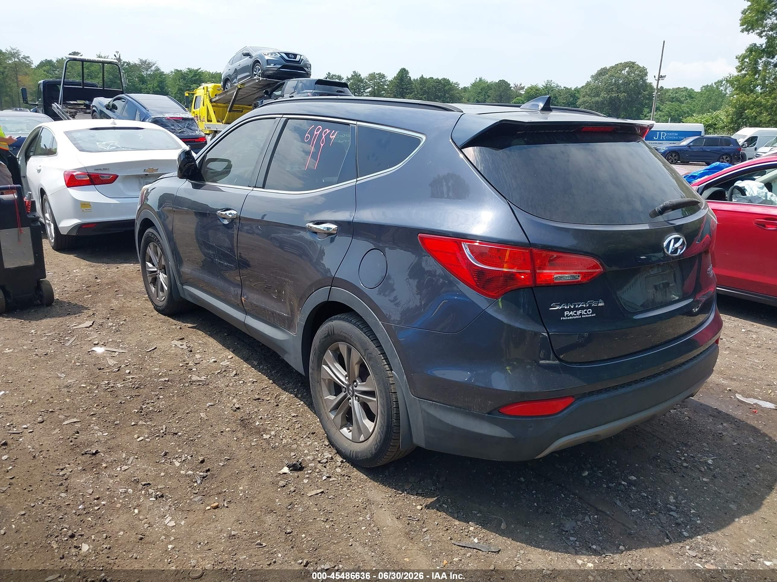 2015 Hyundai Santa Fe Sport 2.4l Gray vin: 5XYZUDLB9FG275241