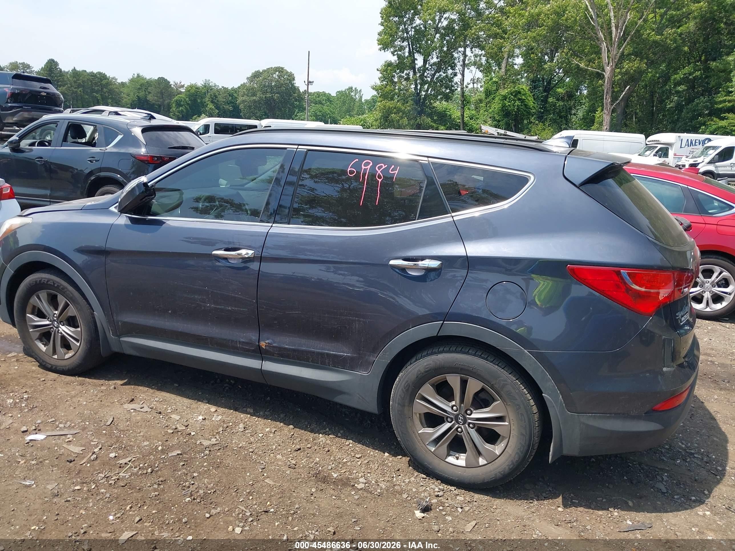 2015 Hyundai Santa Fe Sport 2.4l Gray vin: 5XYZUDLB9FG275241