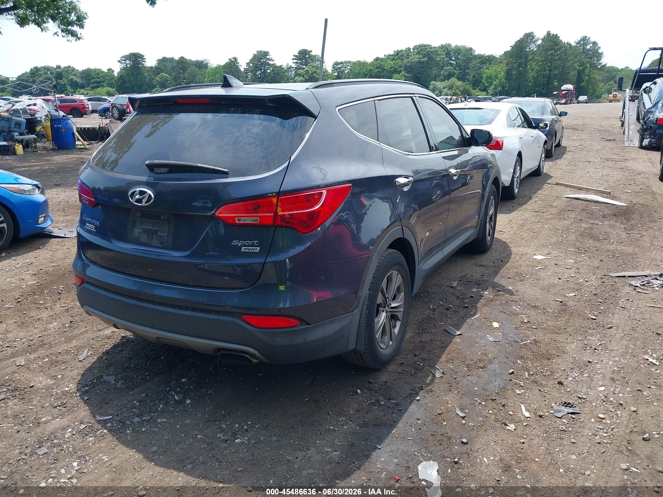 2015 Hyundai Santa Fe Sport 2.4l Gray vin: 5XYZUDLB9FG275241