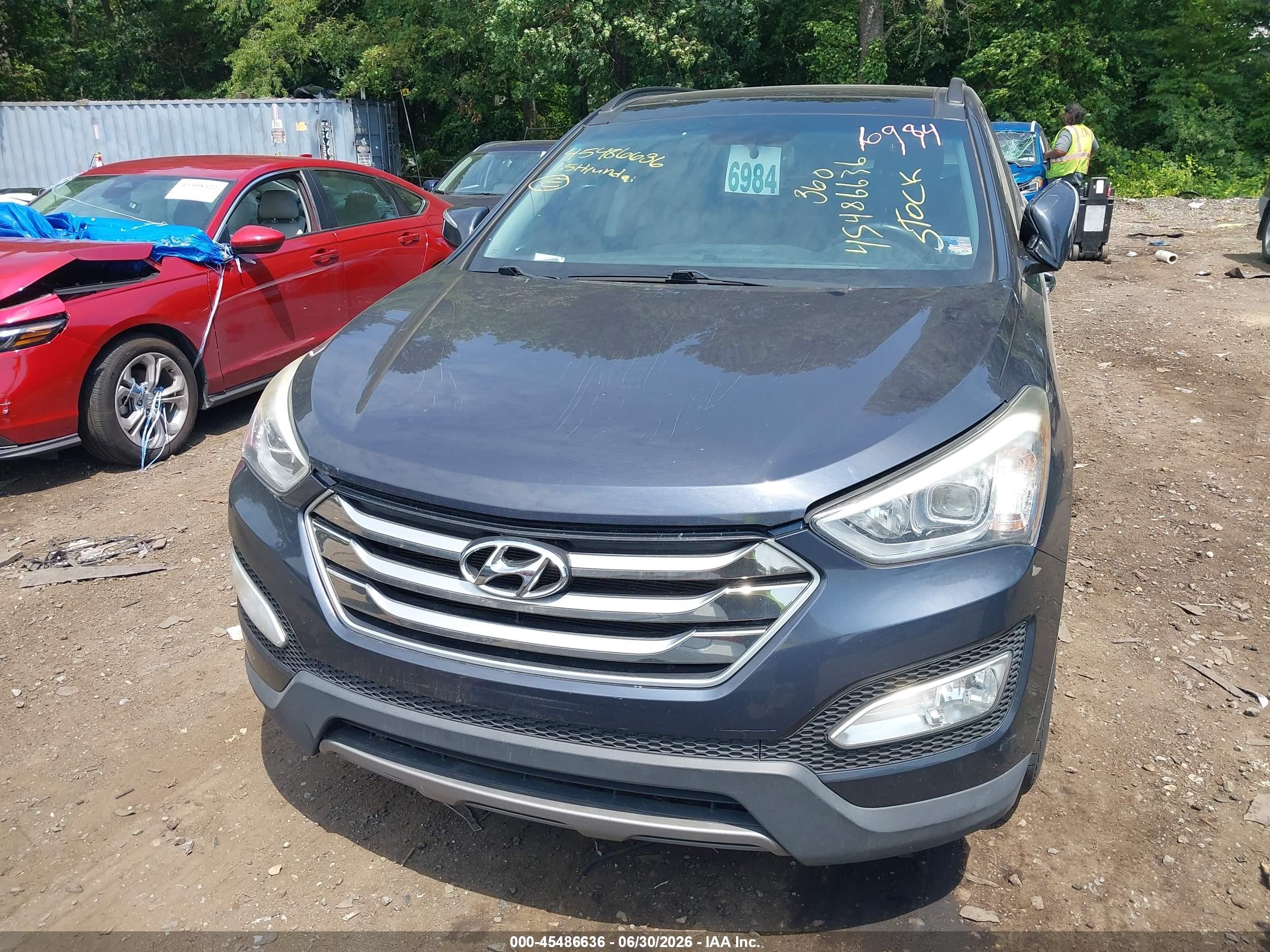 2015 Hyundai Santa Fe Sport 2.4l Gray vin: 5XYZUDLB9FG275241