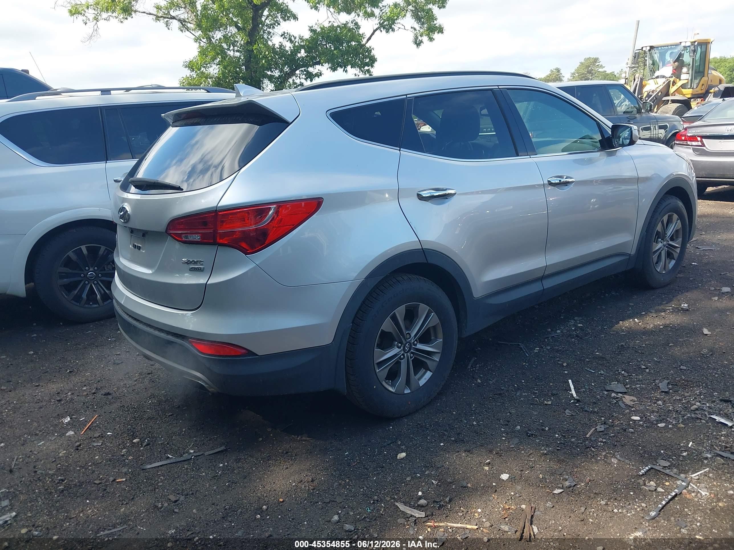 2015 Hyundai Santa Fe Sport 2.4l Silver vin: 5XYZUDLB9FG285686