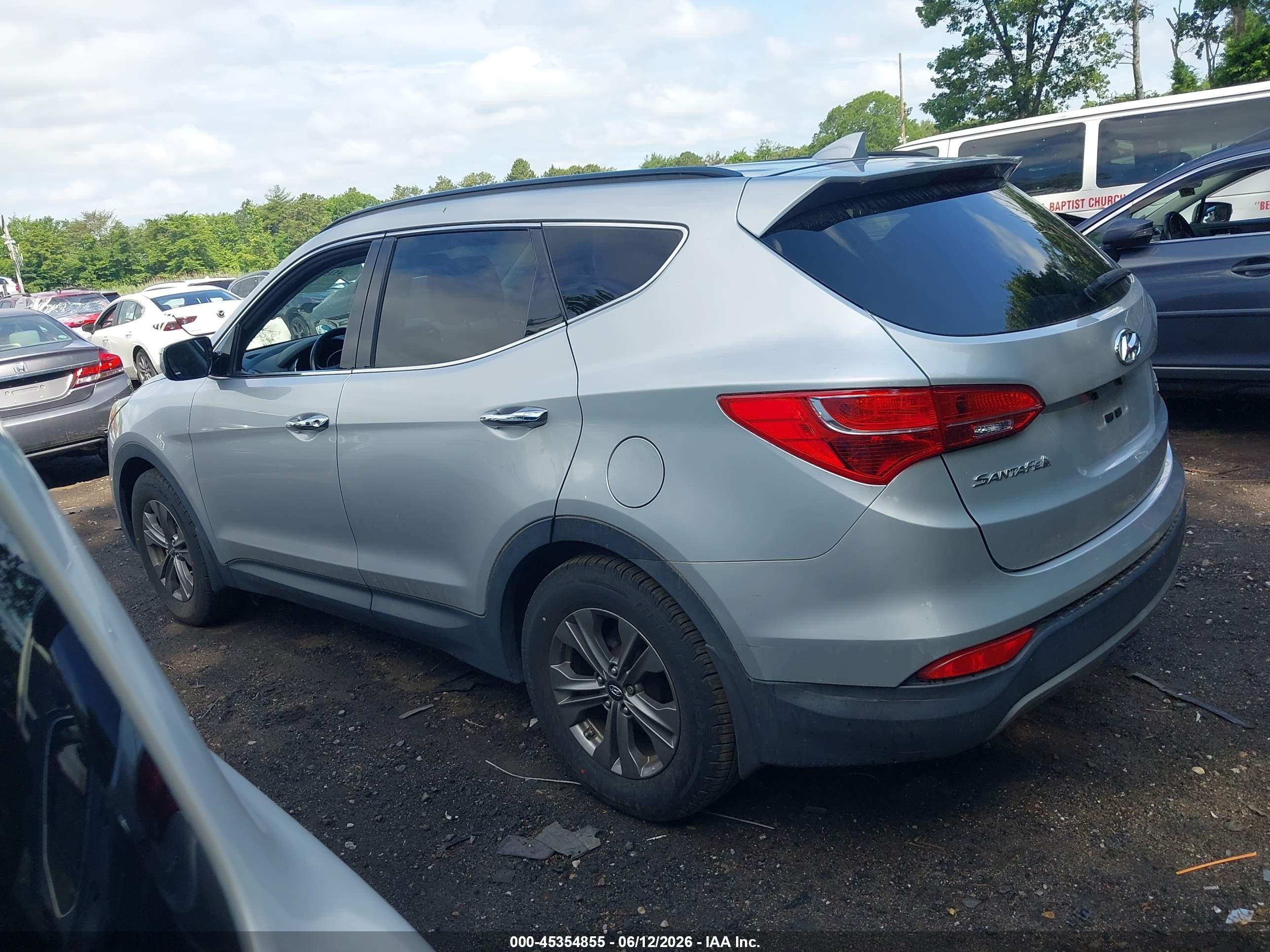 2015 Hyundai Santa Fe Sport 2.4l Silver vin: 5XYZUDLB9FG285686