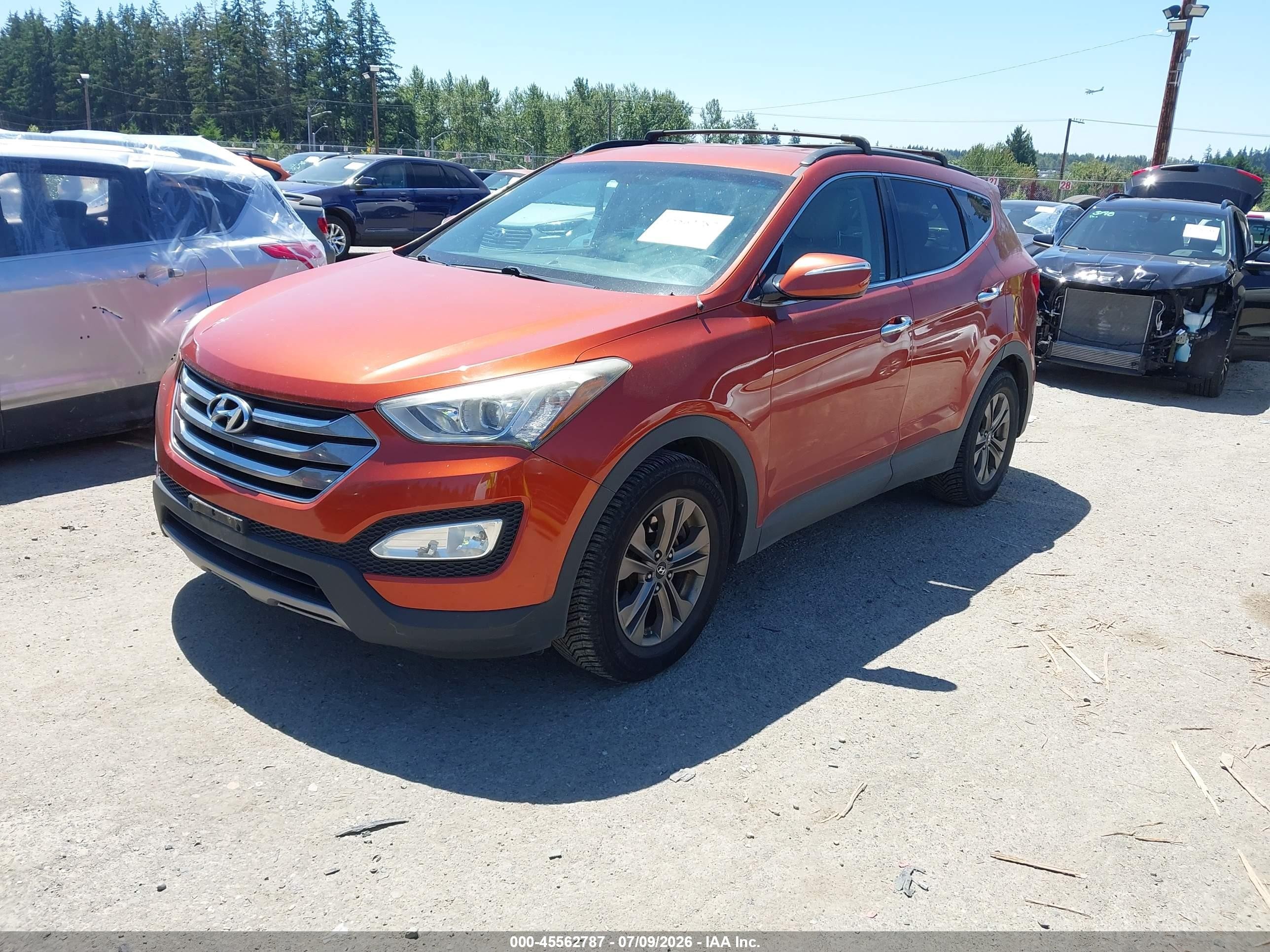 2013 Hyundai Santa Fe Sport Orange vin: 5XYZUDLBXDG004587