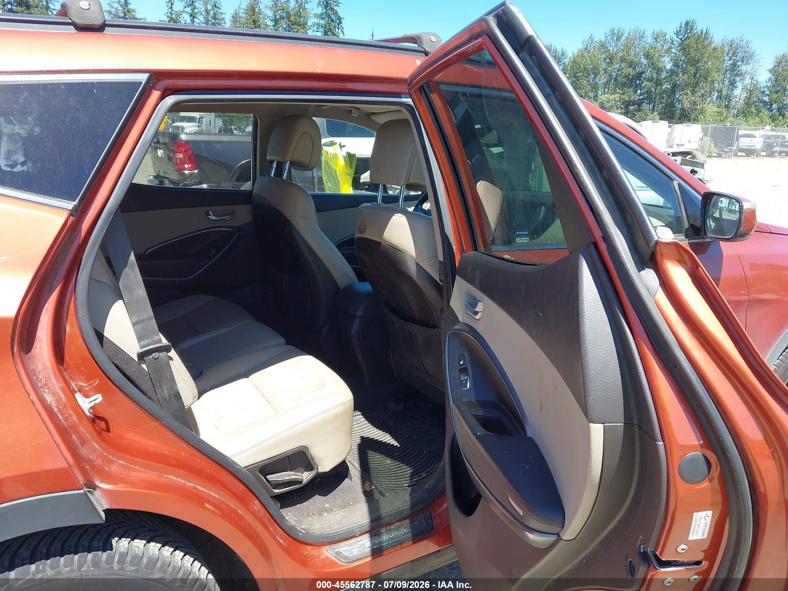 2013 Hyundai Santa Fe Sport Orange vin: 5XYZUDLBXDG004587