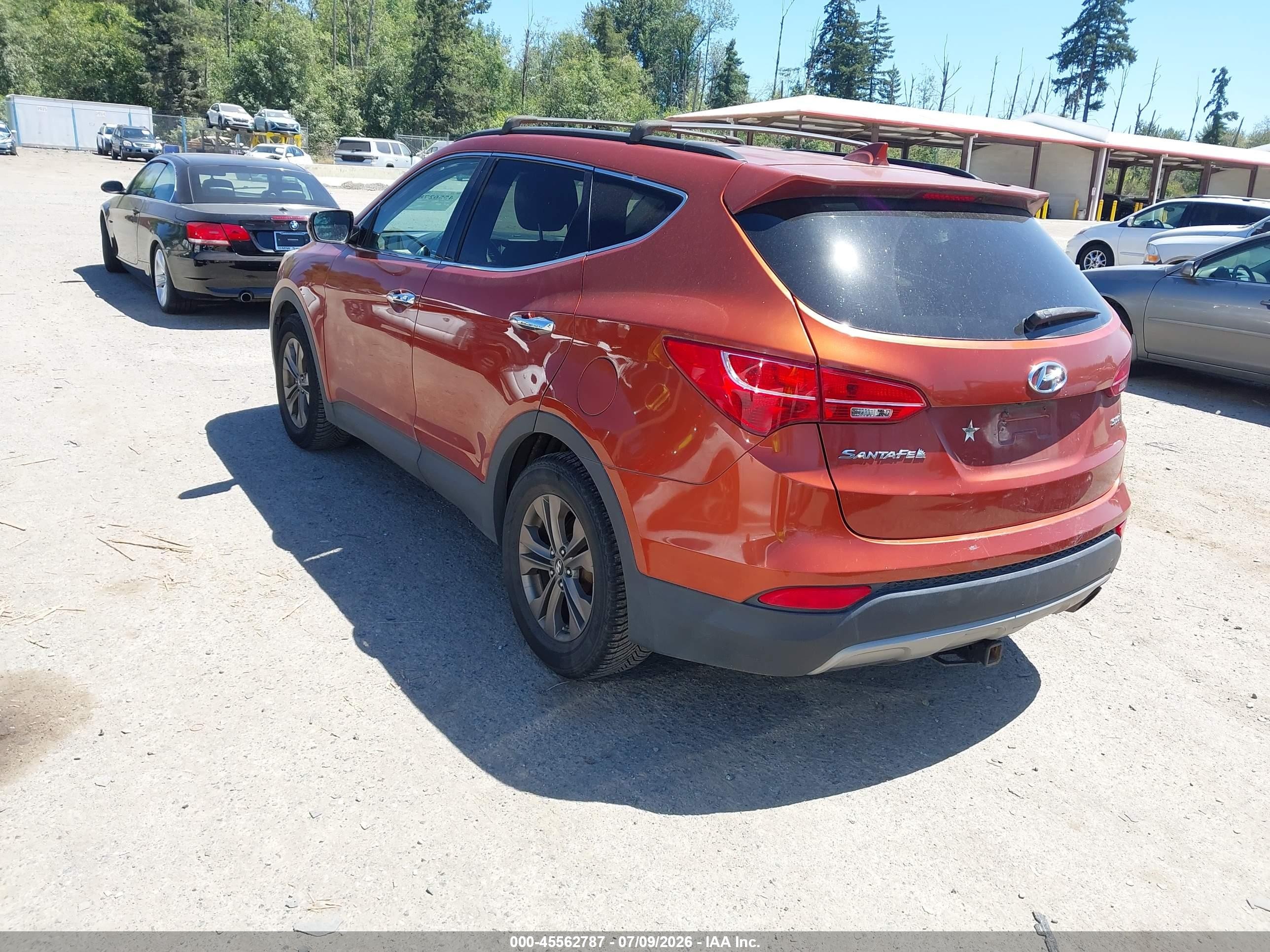 2013 Hyundai Santa Fe Sport Orange vin: 5XYZUDLBXDG004587