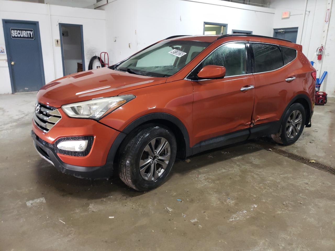 2013 Hyundai Santa Fe Sport 2.4l Оранжевый vin: 5XYZUDLBXDG055832 Damage: Left Front Door, Dent(S) W/ Paint Dmg, 6 To 7 Inches