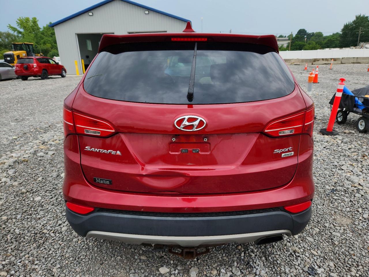 2013 Hyundai Santa Fe Sport 2.4l Red vin: 5XYZUDLBXDG107654
