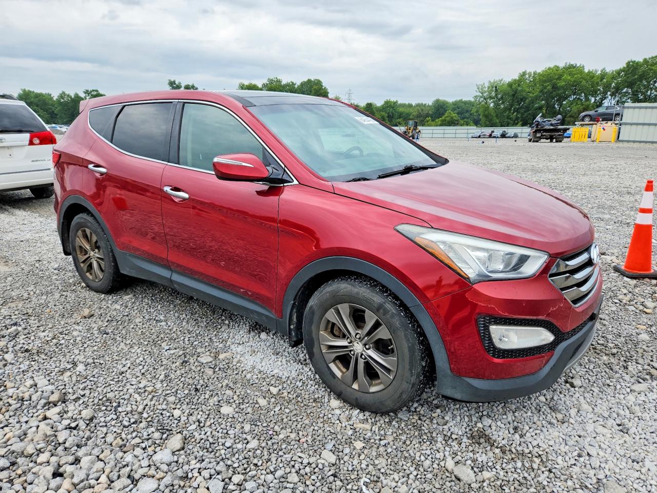 2013 Hyundai Santa Fe Sport 2.4l Red vin: 5XYZUDLBXDG107654