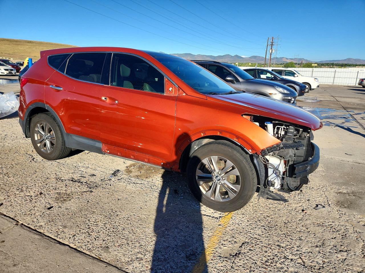 2013 Hyundai Santa Fe Sport 2.4l Orange vin: 5XYZUDLBXDG117570