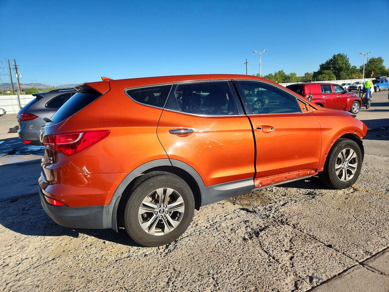 2013 Hyundai Santa Fe Sport 2.4l Orange vin: 5XYZUDLBXDG117570