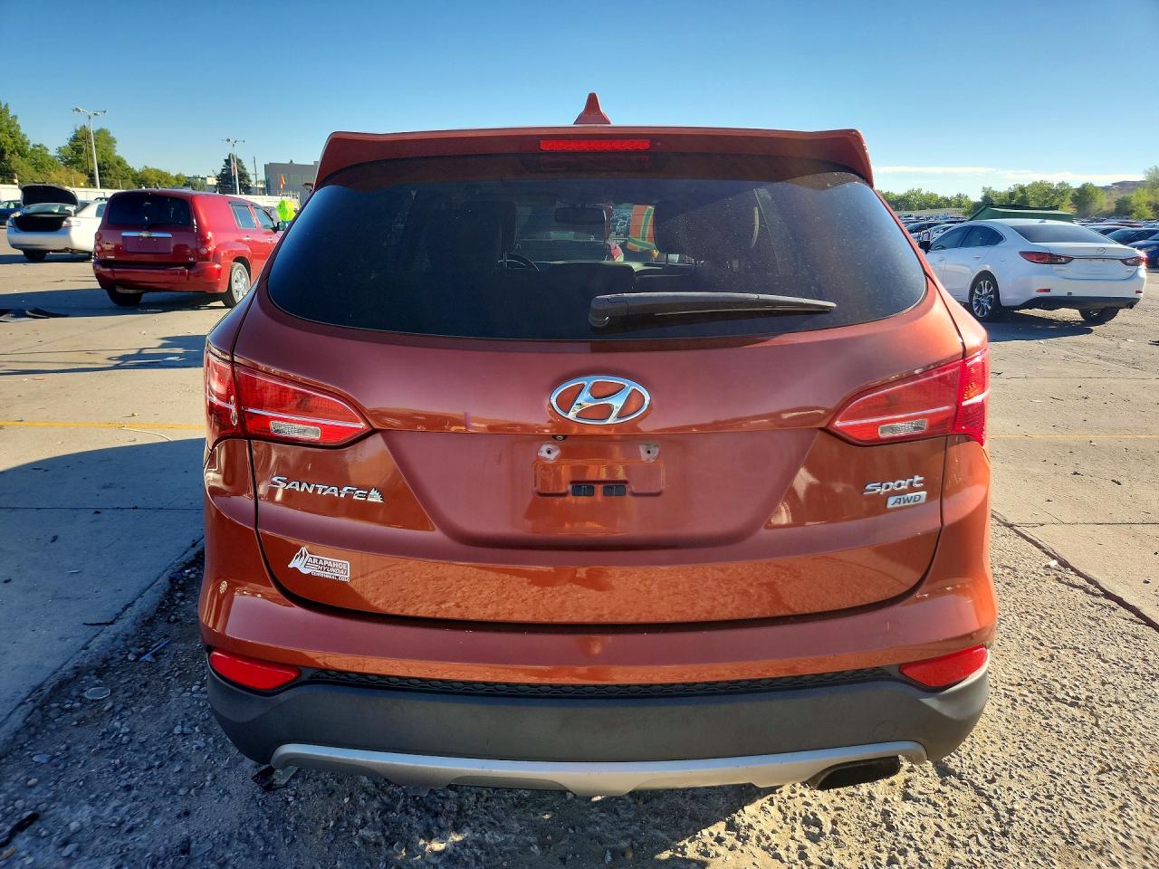 2013 Hyundai Santa Fe Sport 2.4l Orange vin: 5XYZUDLBXDG117570