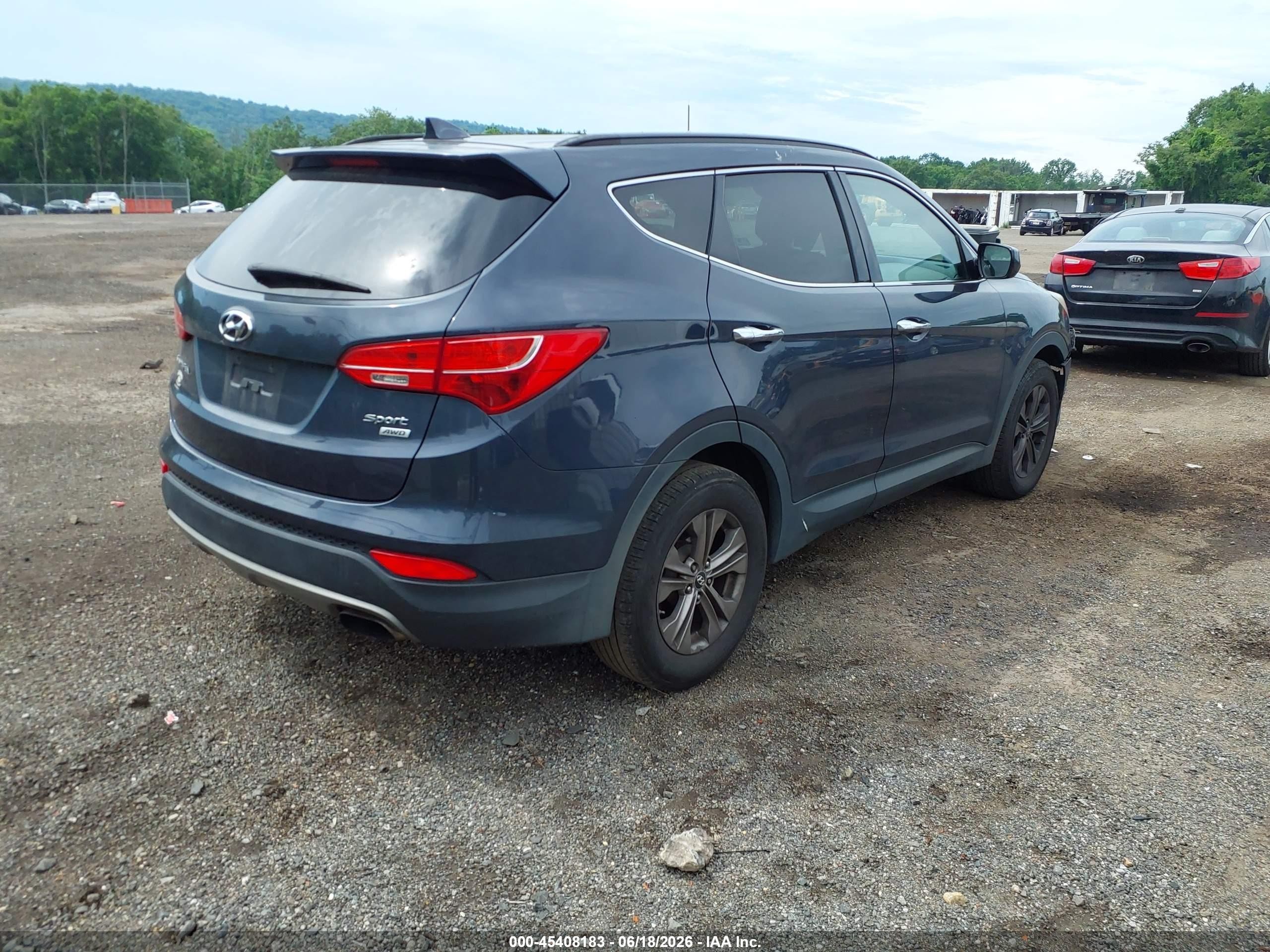 2014 Hyundai Santa Fe Sport 2.4l Gray vin: 5XYZUDLBXEG127596
