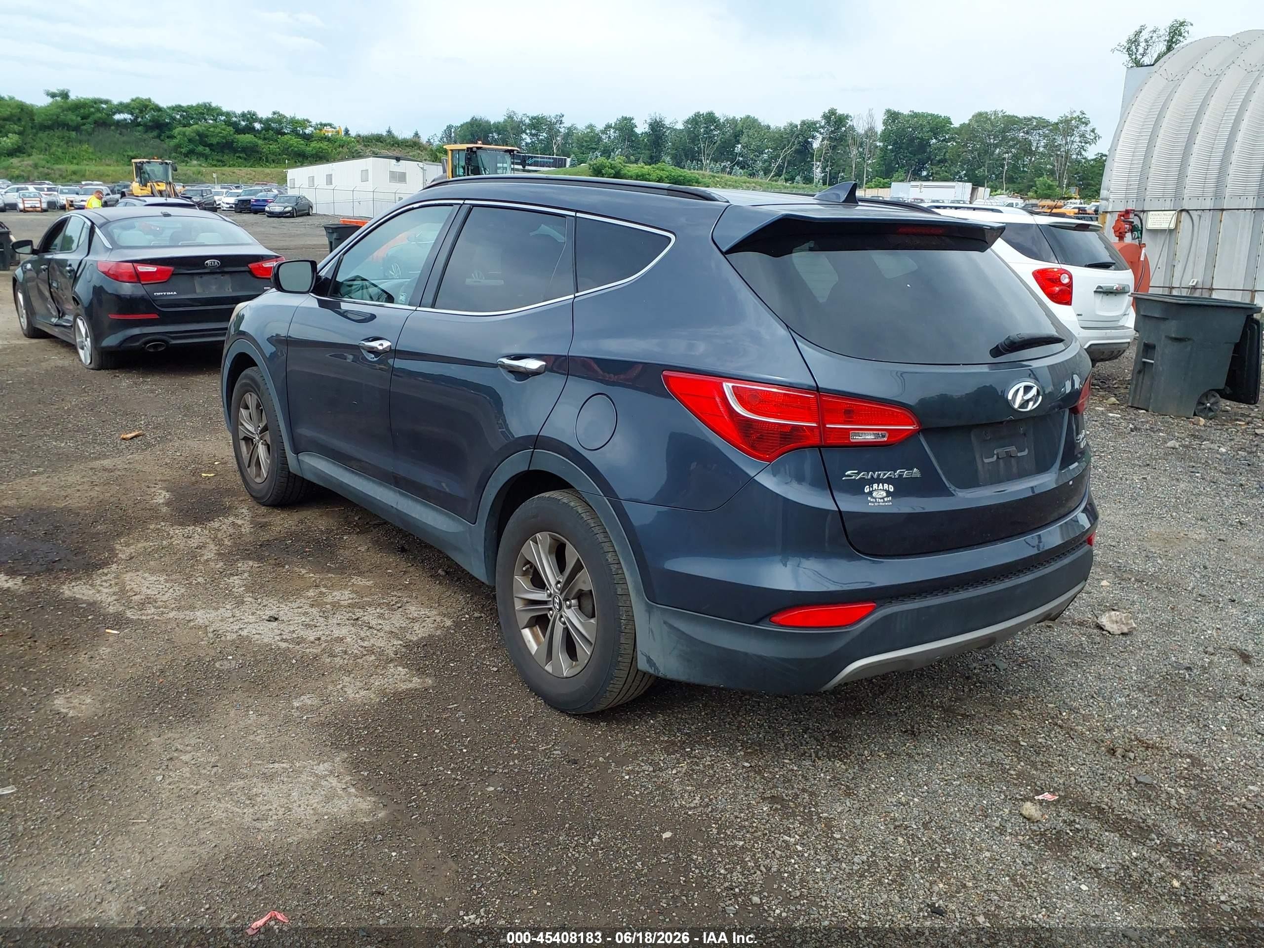 2014 Hyundai Santa Fe Sport 2.4l Gray vin: 5XYZUDLBXEG127596