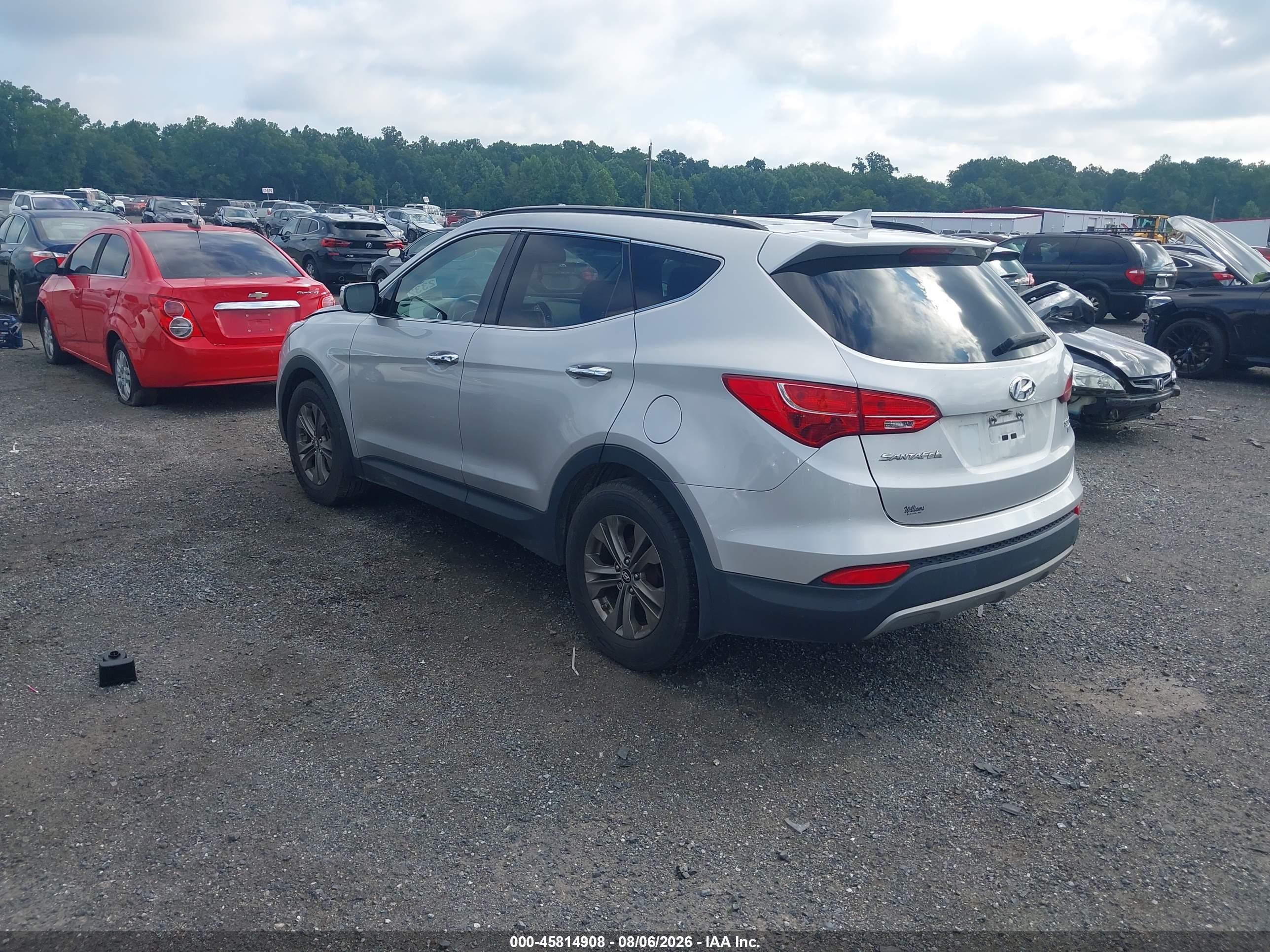 2014 Hyundai Santa Fe Sport 2.4l Silver vin: 5XYZUDLBXEG157049