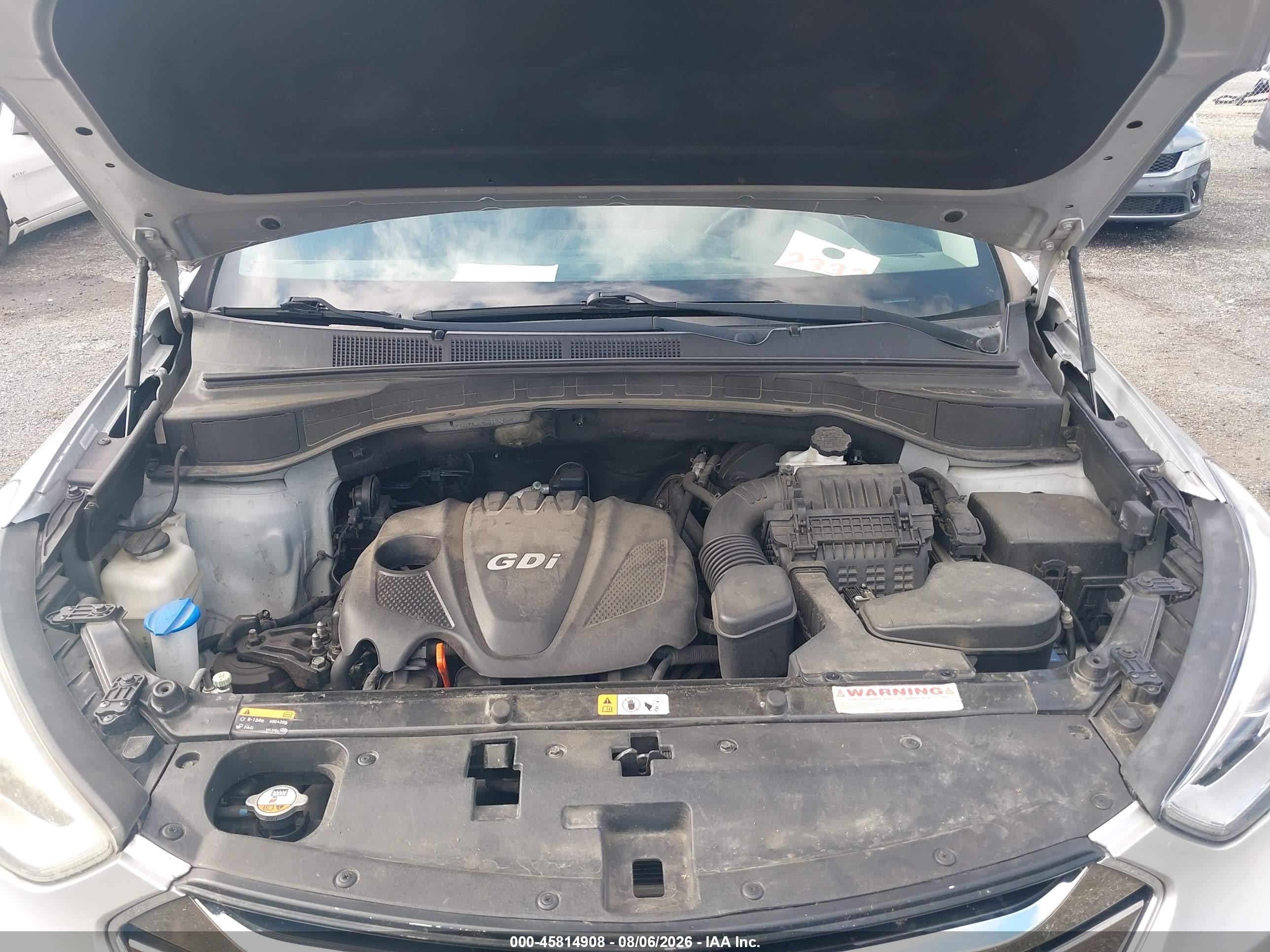 2014 Hyundai Santa Fe Sport 2.4l Silver vin: 5XYZUDLBXEG157049