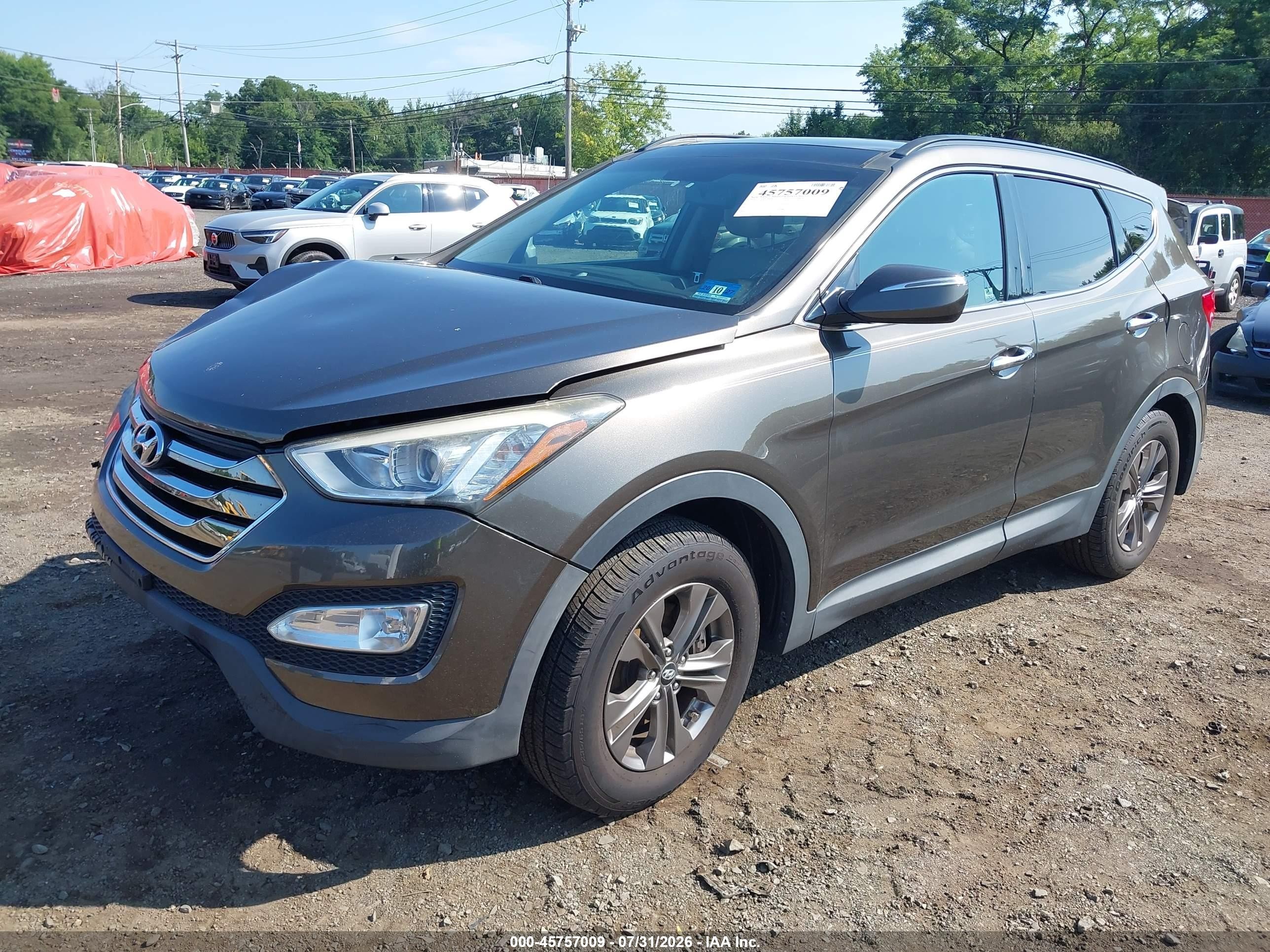 2014 Hyundai Santa Fe Sport 2.4l Gray vin: 5XYZUDLBXEG227309