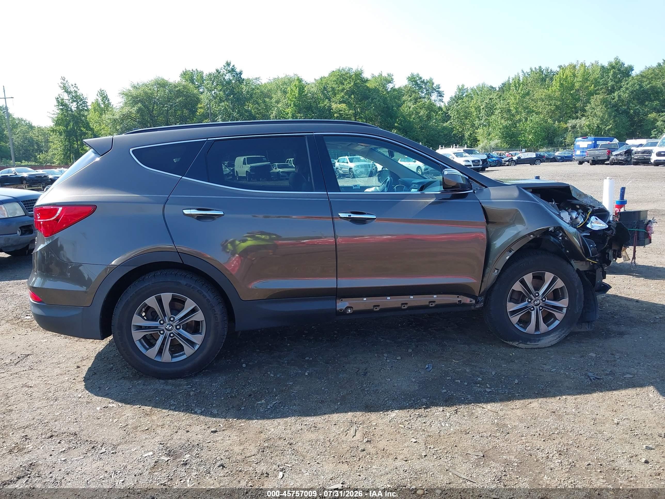 2014 Hyundai Santa Fe Sport 2.4l Gray vin: 5XYZUDLBXEG227309