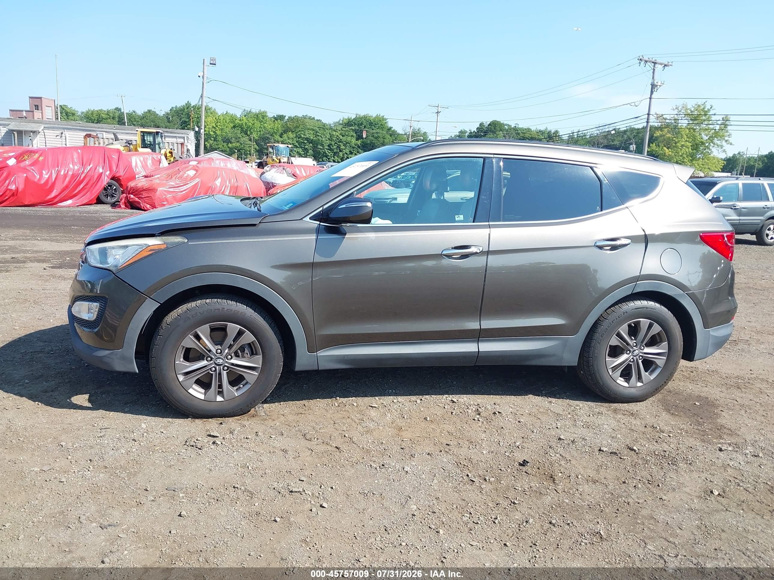 2014 Hyundai Santa Fe Sport 2.4l Gray vin: 5XYZUDLBXEG227309