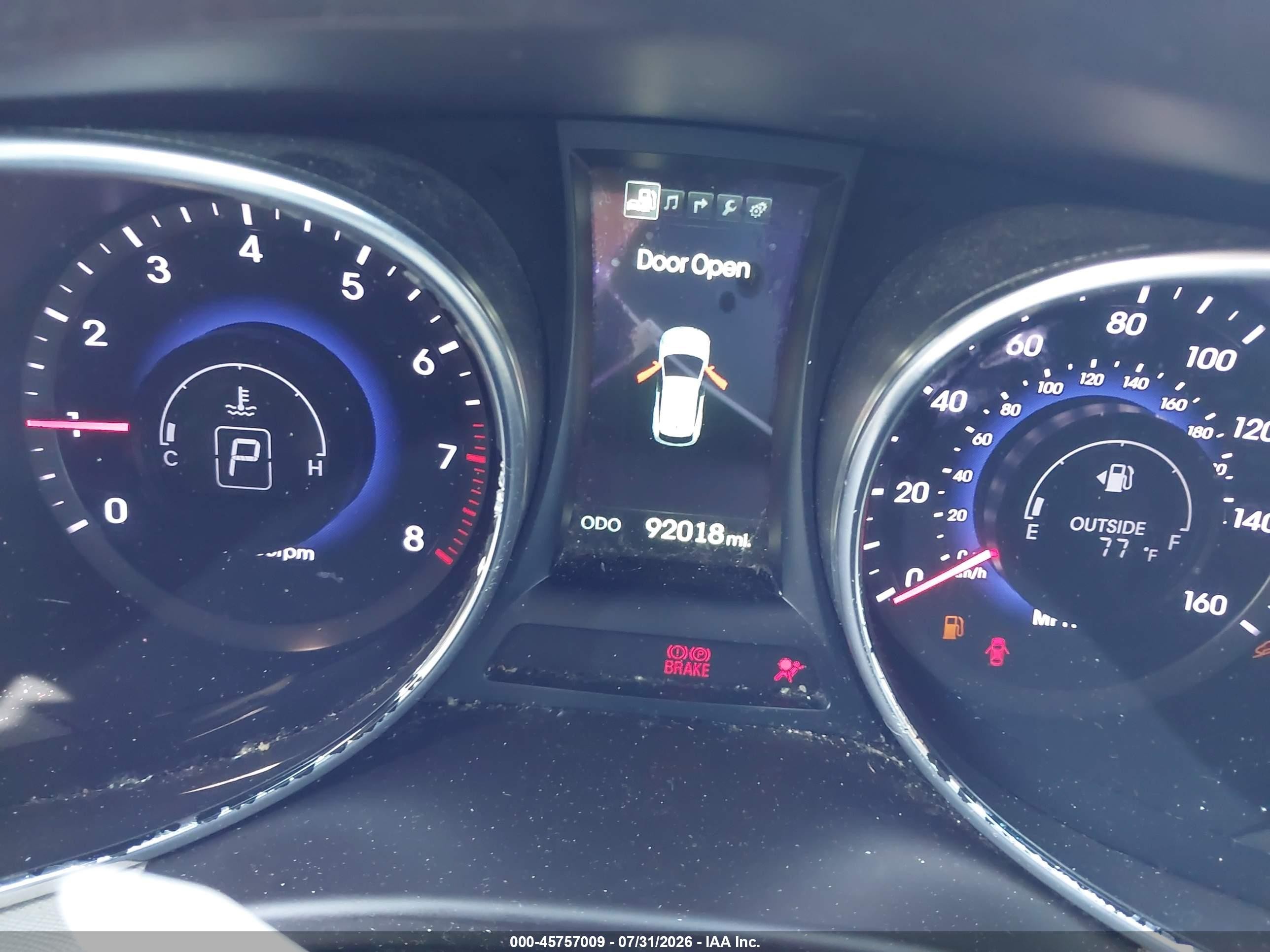 2014 Hyundai Santa Fe Sport 2.4l Gray vin: 5XYZUDLBXEG227309