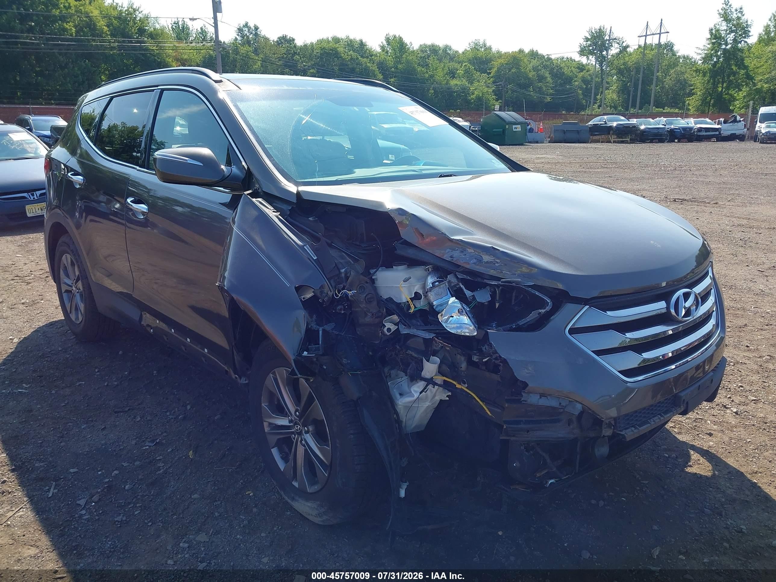 2014 Hyundai Santa Fe Sport 2.4l Gray vin: 5XYZUDLBXEG227309