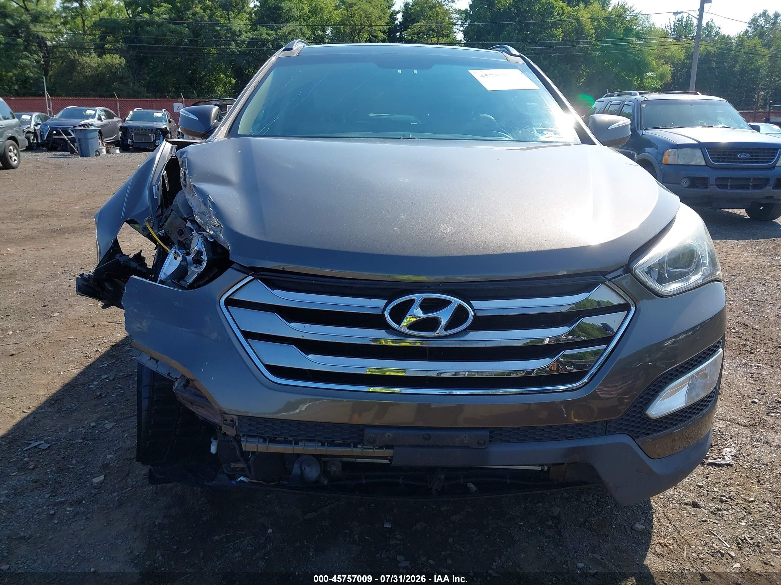 2014 Hyundai Santa Fe Sport 2.4l Gray vin: 5XYZUDLBXEG227309