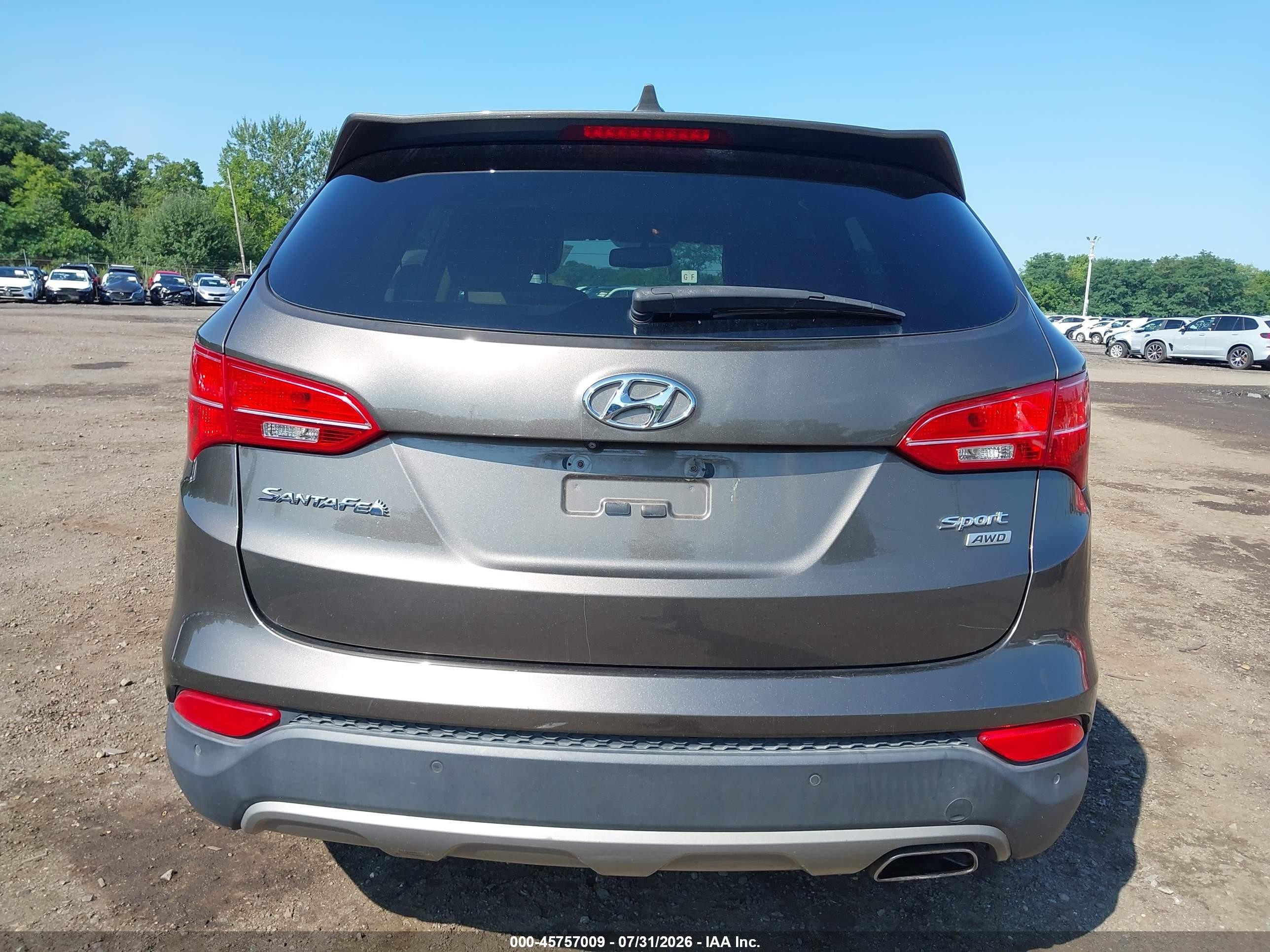 2014 Hyundai Santa Fe Sport 2.4l Gray vin: 5XYZUDLBXEG227309