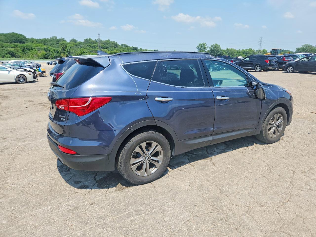 2014 Hyundai Santa Fe Sport 2.4l Blue vin: 5XYZUDLBXEG230470