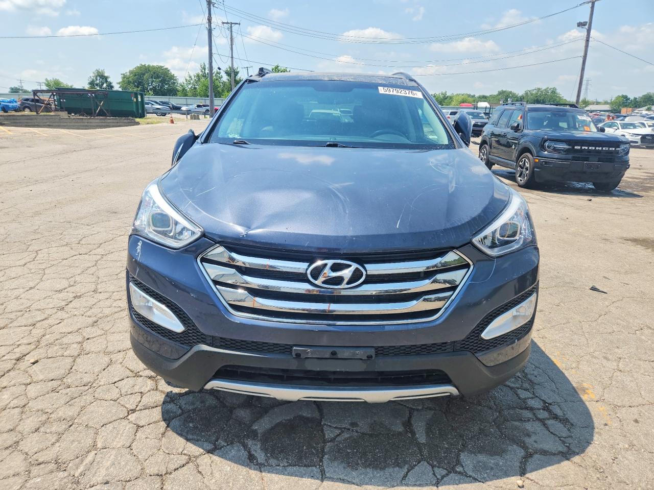 2014 Hyundai Santa Fe Sport 2.4l Blue vin: 5XYZUDLBXEG230470