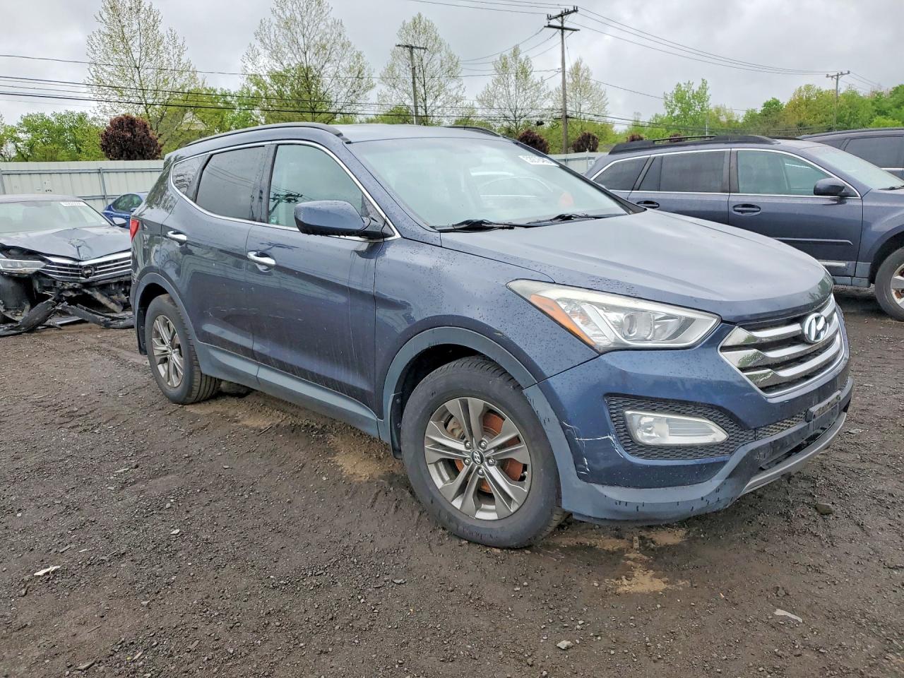 2015 Hyundai Santa Fe Sport 2.4l Blue vin: 5XYZUDLBXFG239042