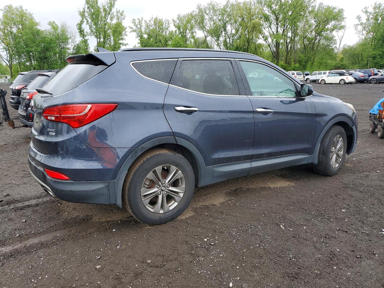 2015 Hyundai Santa Fe Sport 2.4l Blue vin: 5XYZUDLBXFG239042