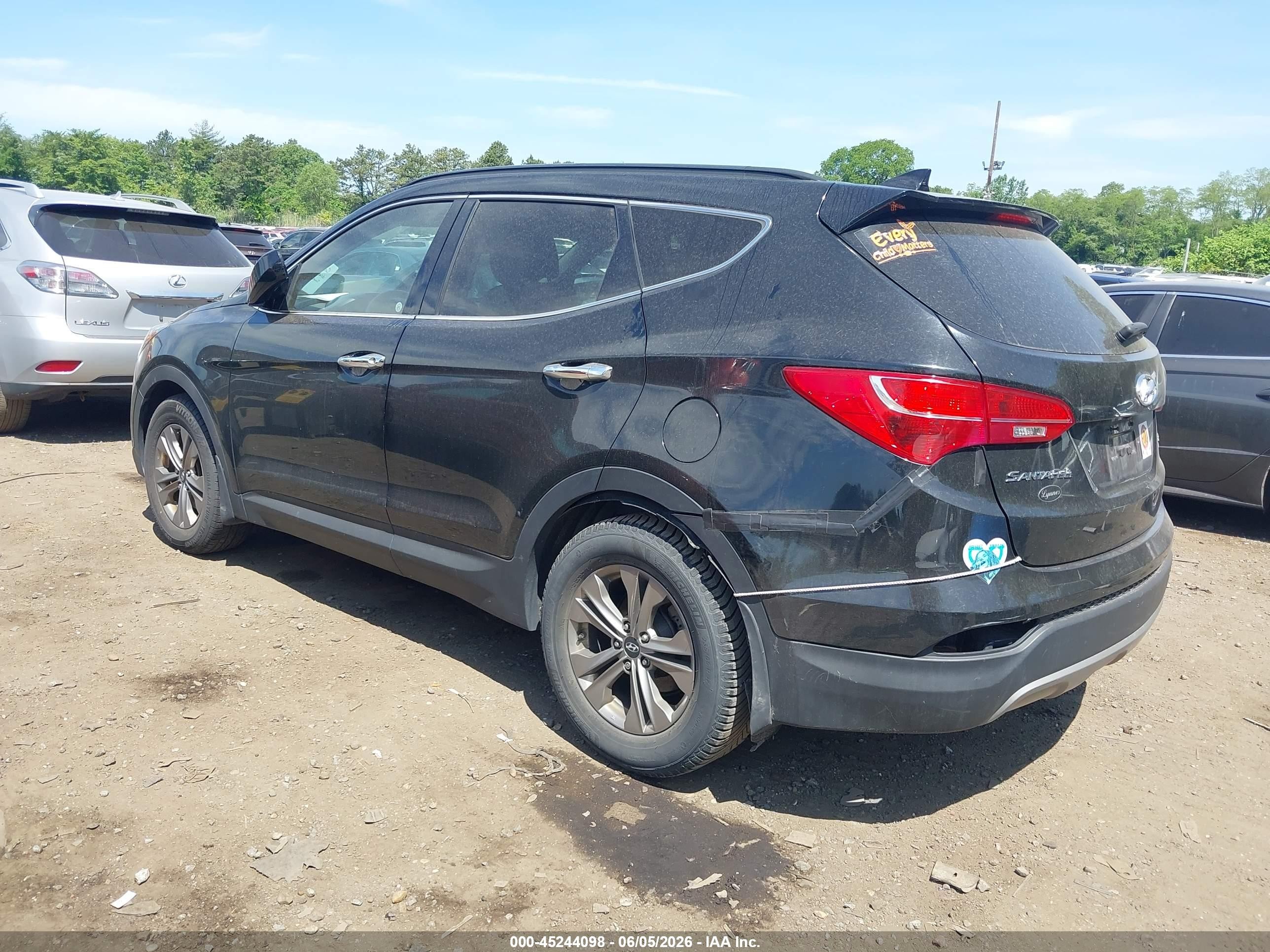 2016 Hyundai Santa Fe Sport 2.4l Black vin: 5XYZUDLBXGG305851