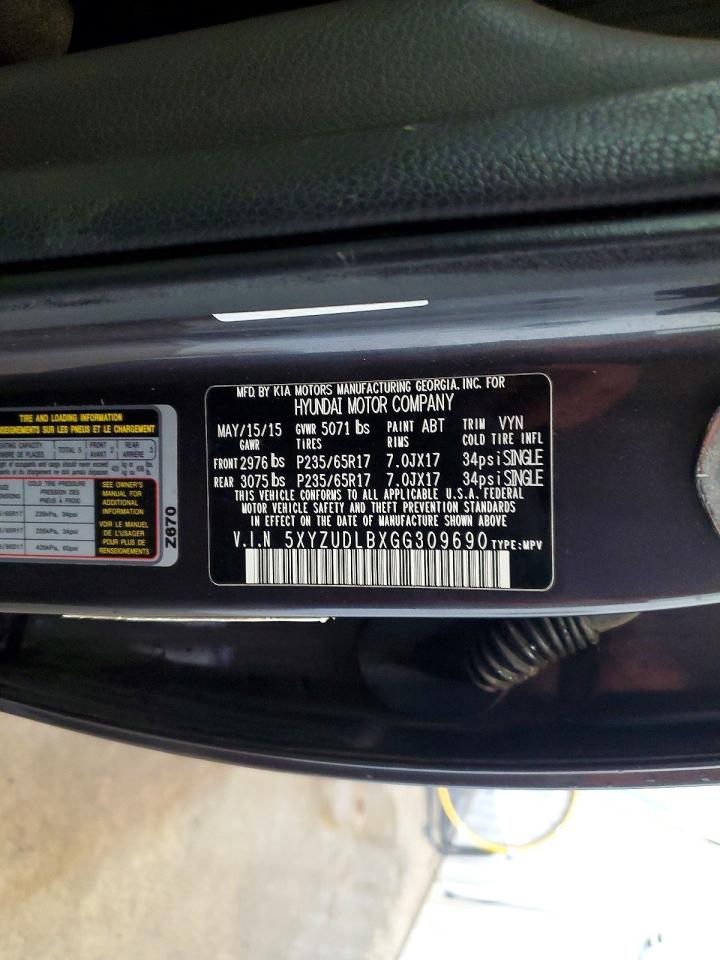 2016 Hyundai Santa Fe Sport 2.4l Charcoal vin: 5XYZUDLBXGG309690