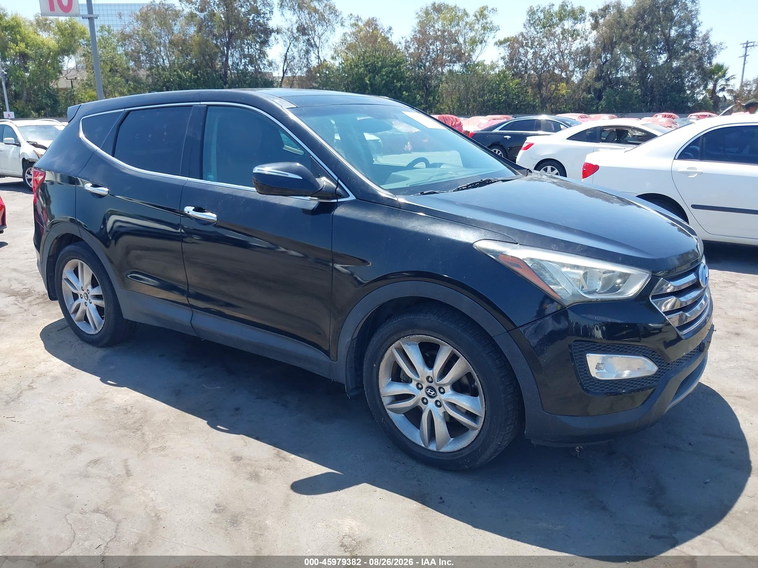 2013 Hyundai Santa Fe Sport 2.0t Black vin: 5XYZW3LA0DG046004