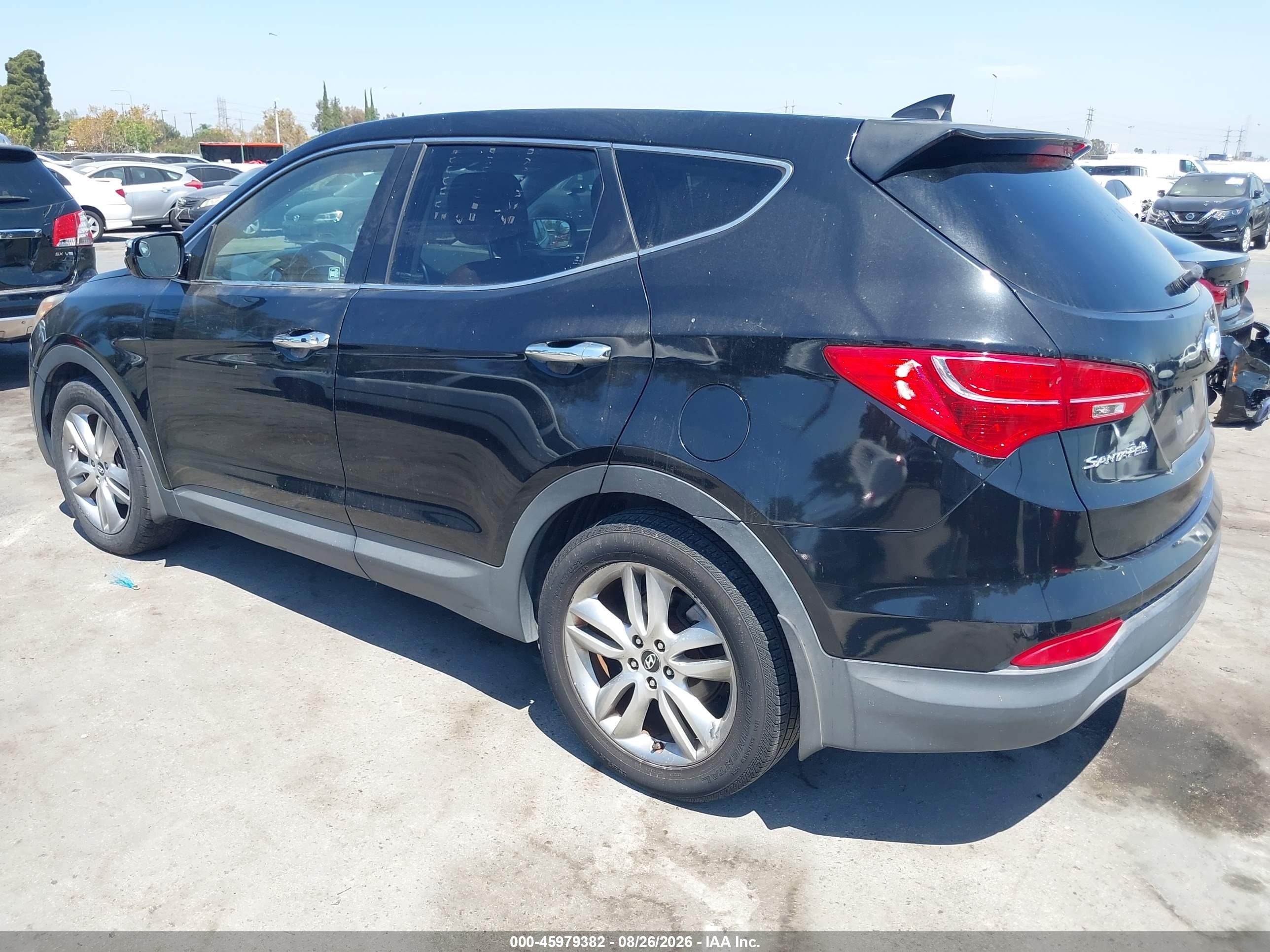 2013 Hyundai Santa Fe Sport 2.0t Black vin: 5XYZW3LA0DG046004