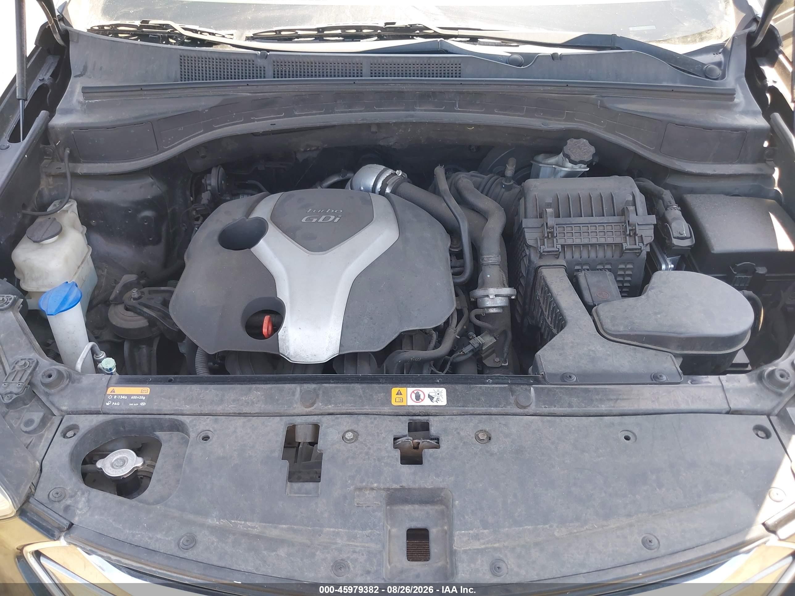 2013 Hyundai Santa Fe Sport 2.0t Black vin: 5XYZW3LA0DG046004