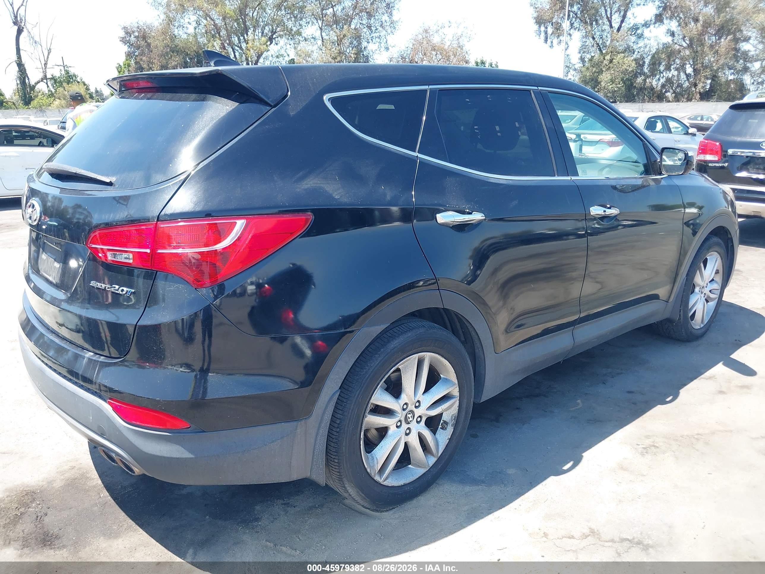 2013 Hyundai Santa Fe Sport 2.0t Black vin: 5XYZW3LA0DG046004